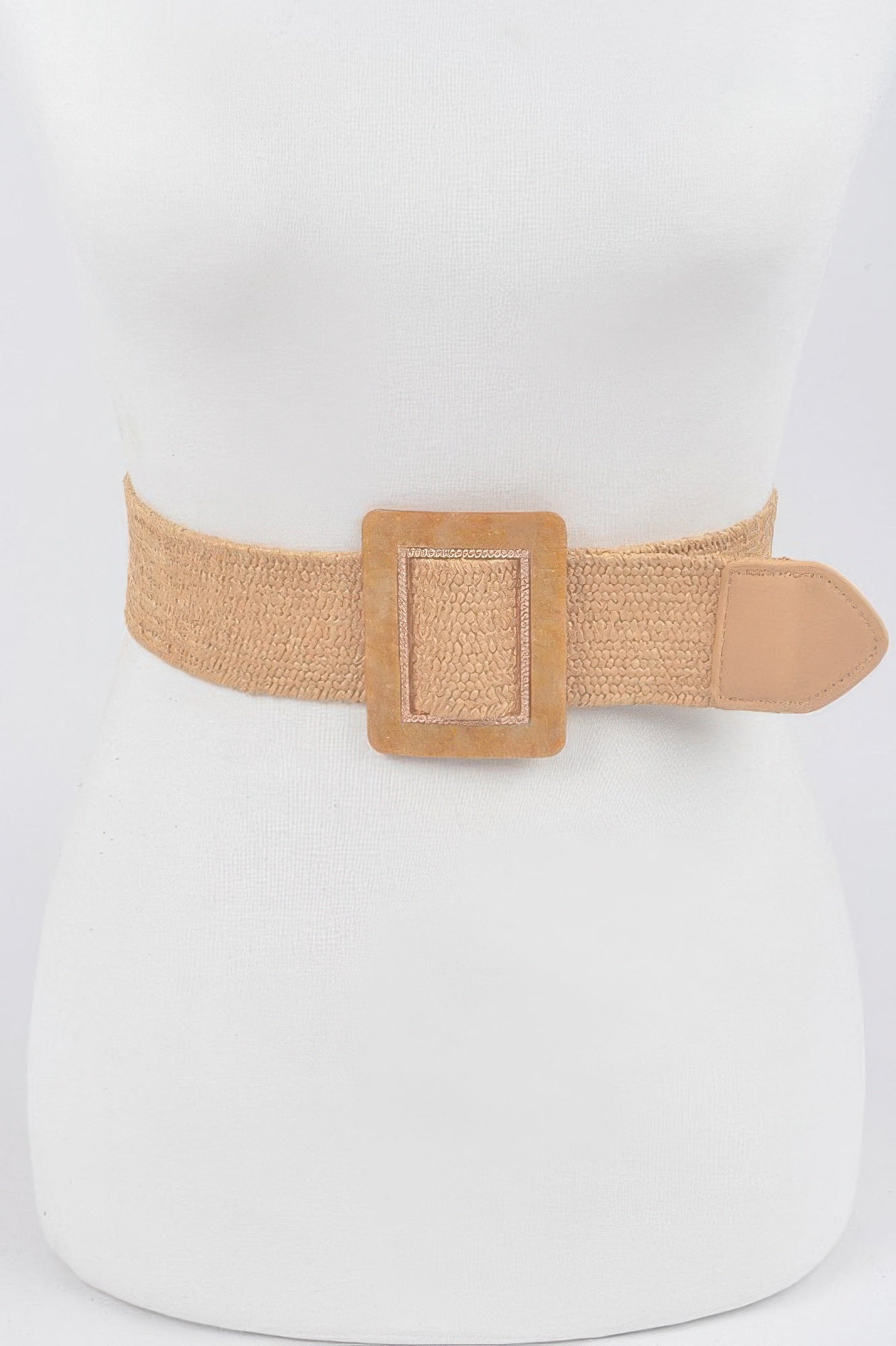 Square Buckle Stretch Belt