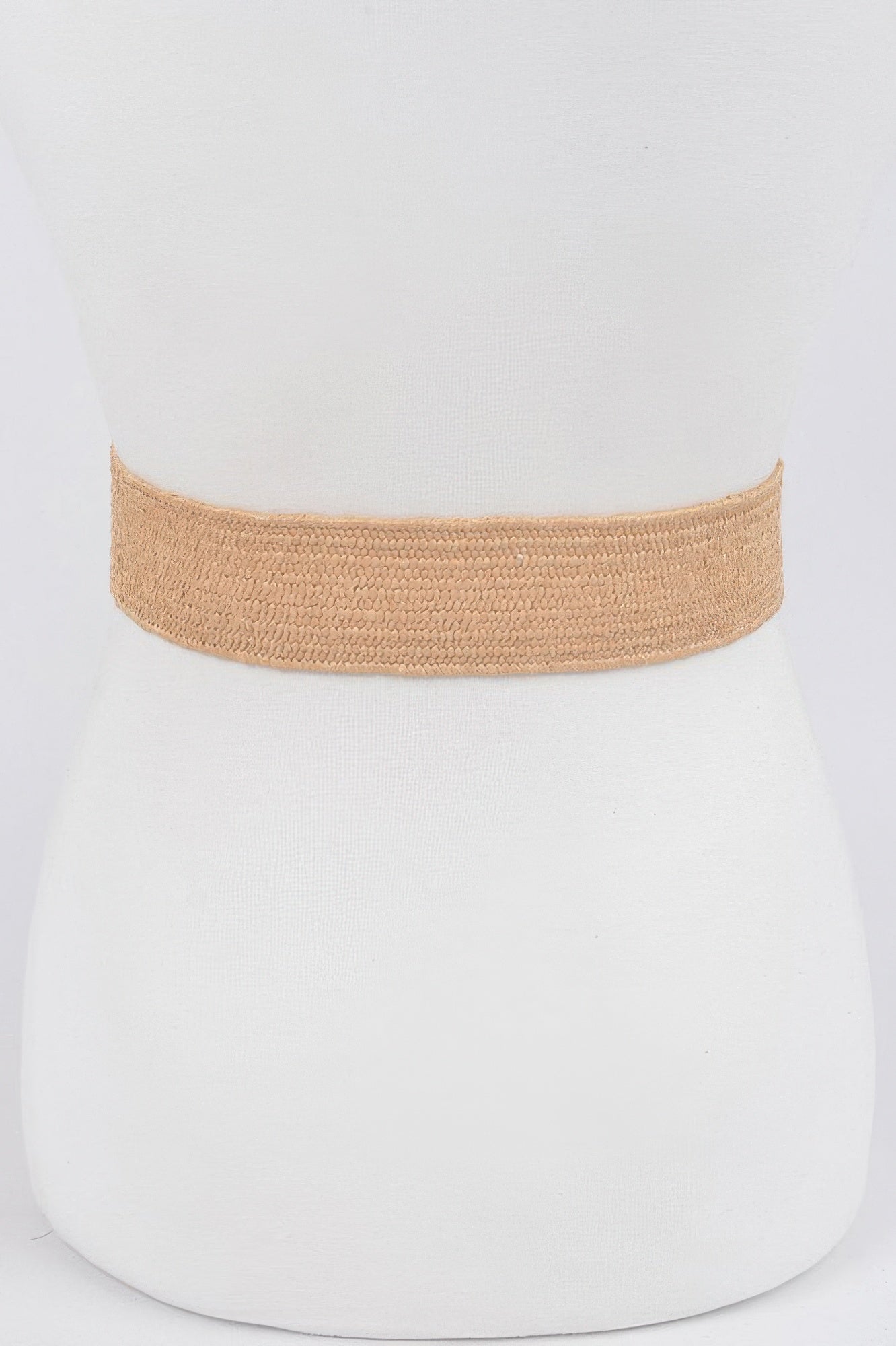 Square Metal Buckle Stretch Belt