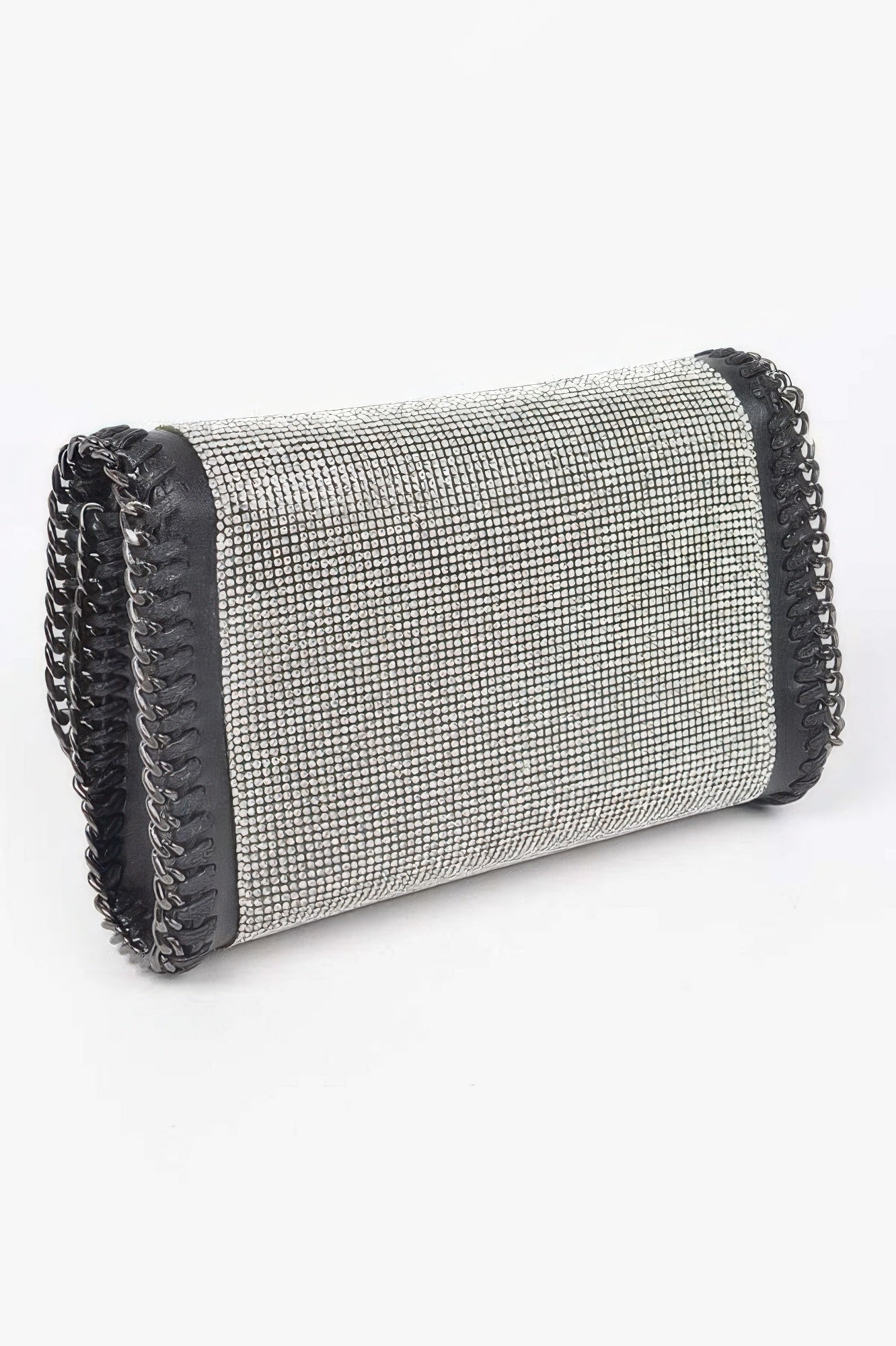 Multi Color Rhinestone Chain Braided Clutch