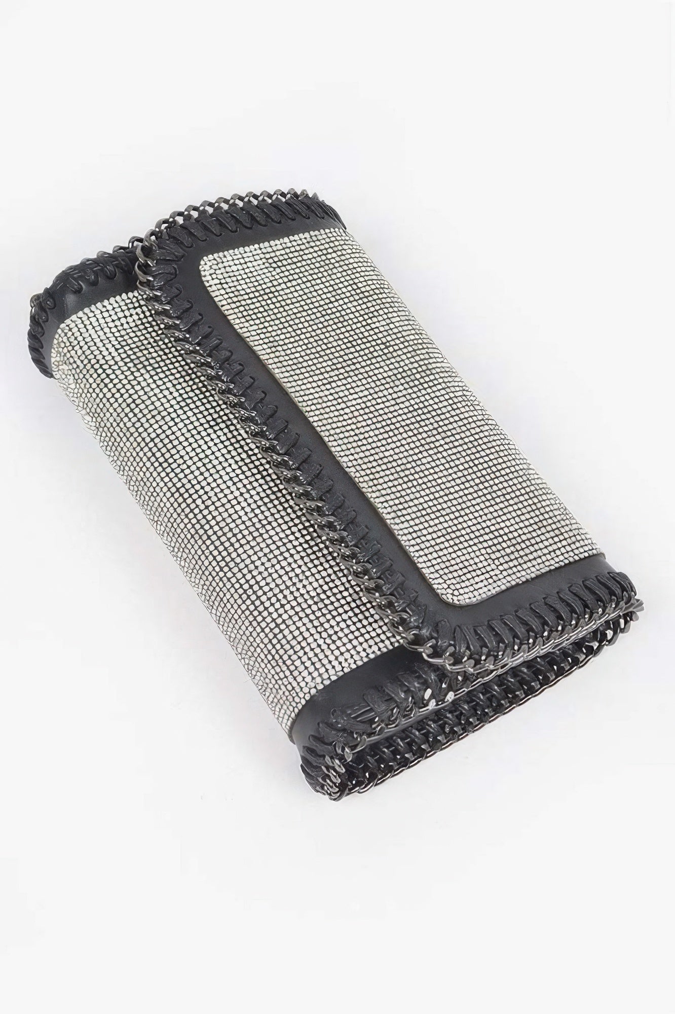 Multi Color Rhinestone Chain Braided Clutch