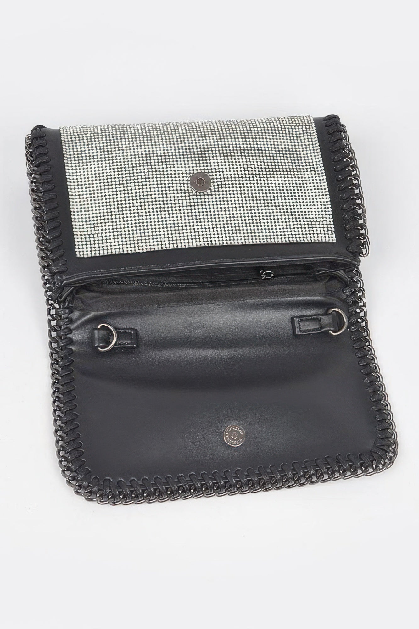 Multi Color Rhinestone Chain Braided Clutch