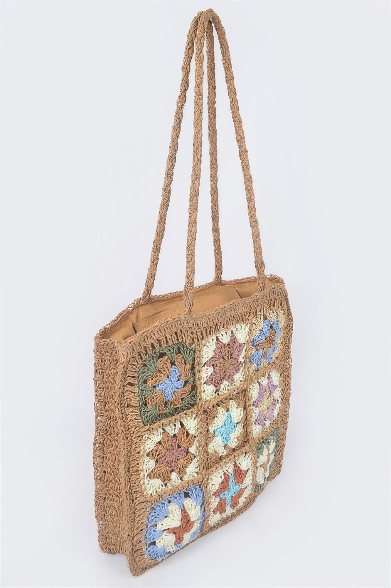 Faux Straw Tote Bag