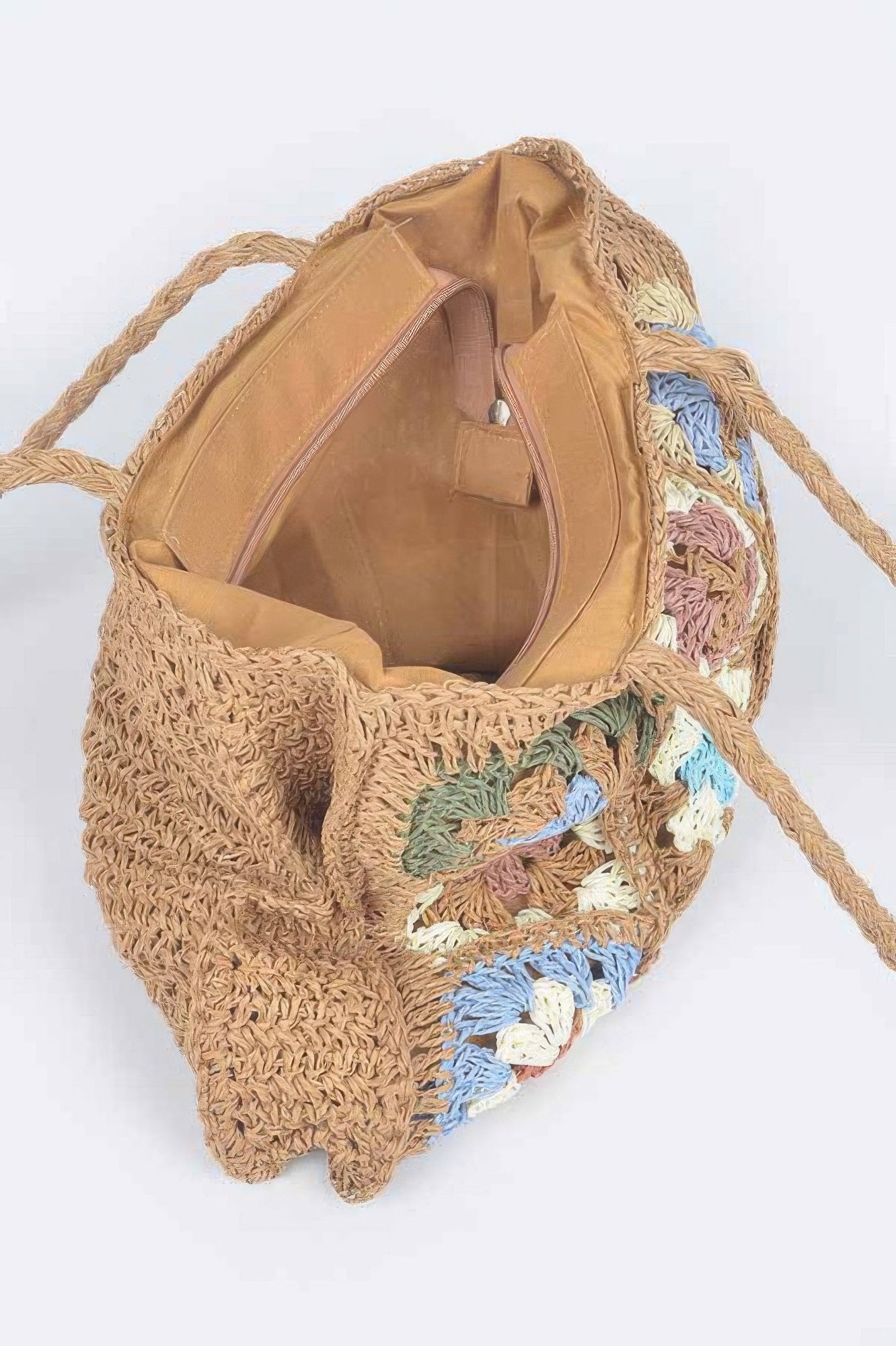 Faux Straw Tote Bag