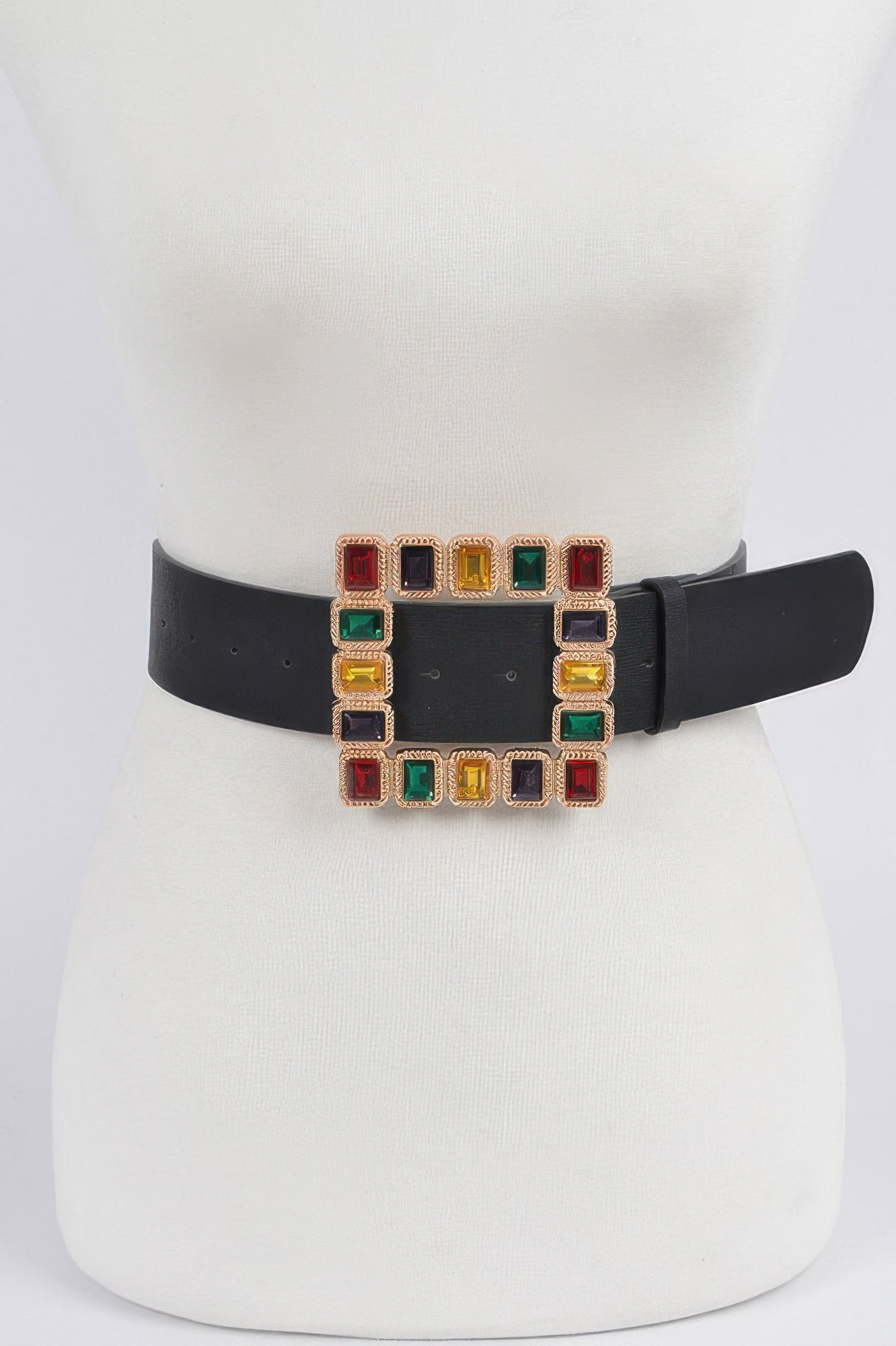 Rhinestone Gemstone Square Plus Size Belt