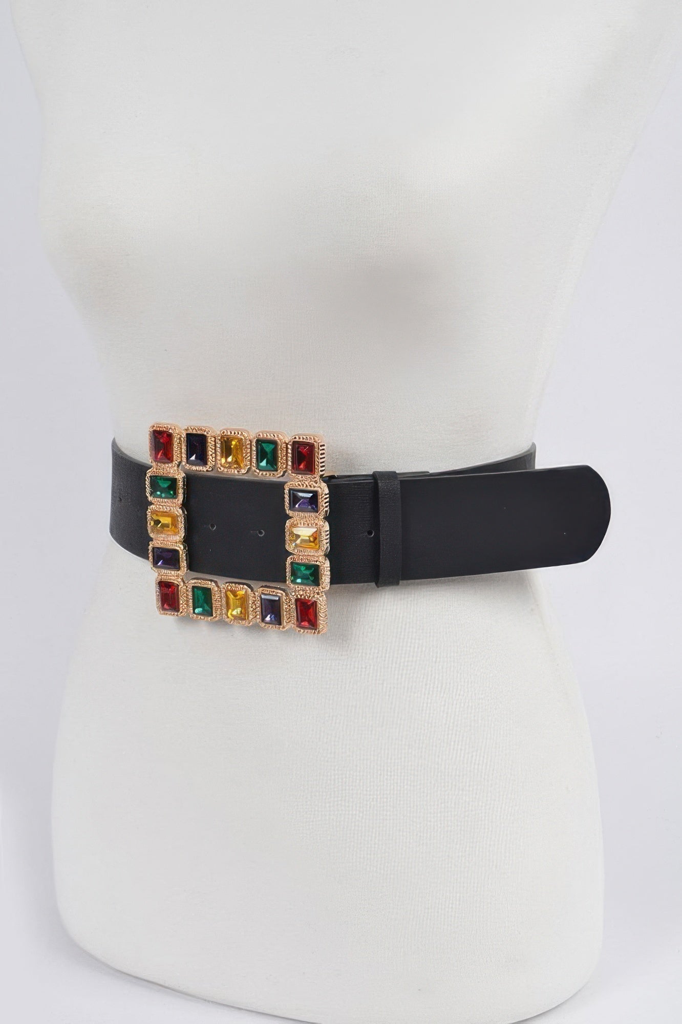 Rhinestone Gemstone Square Plus Size Belt