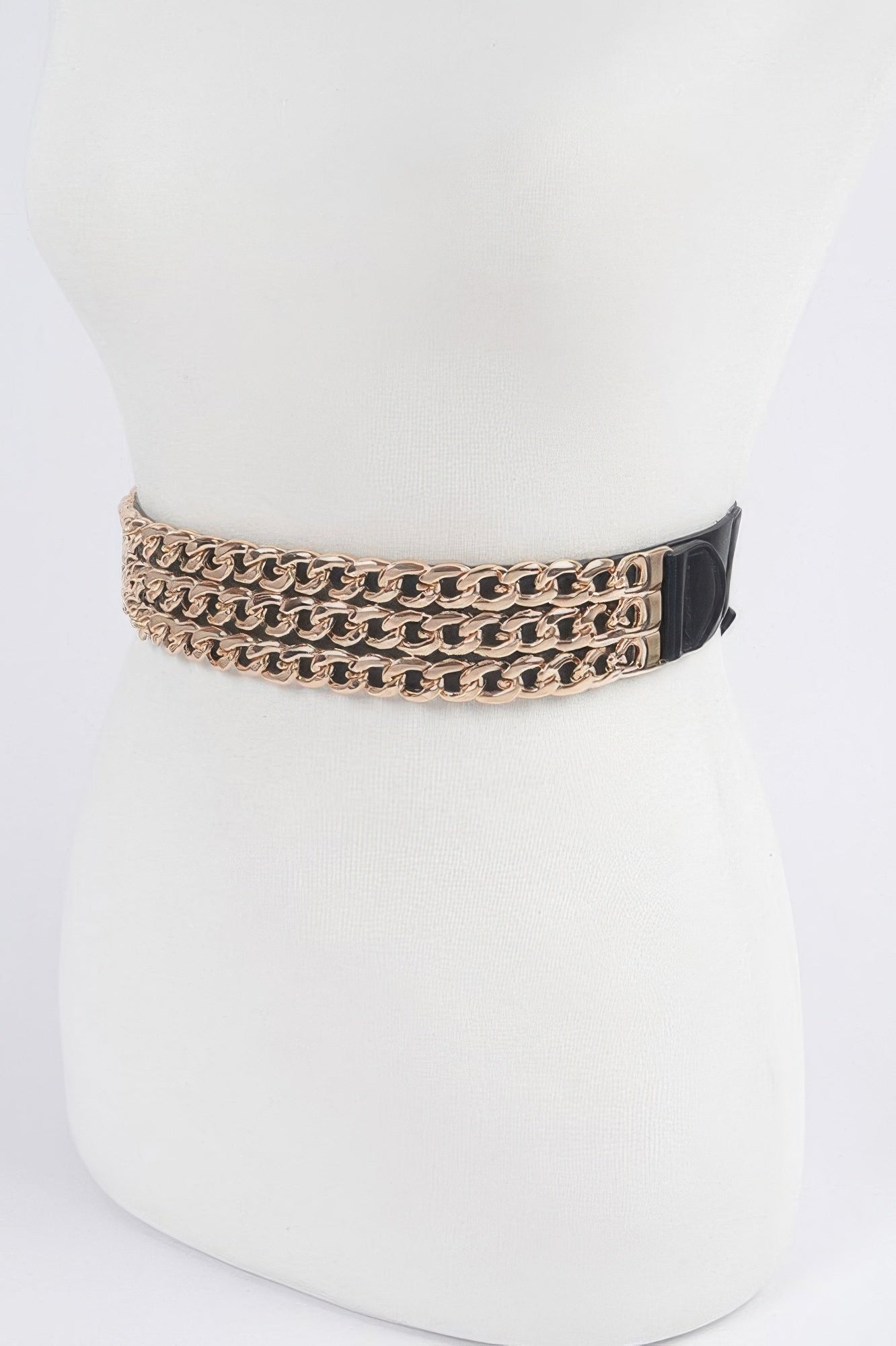 Multi Layered Chain Plus Size Elastic Belt