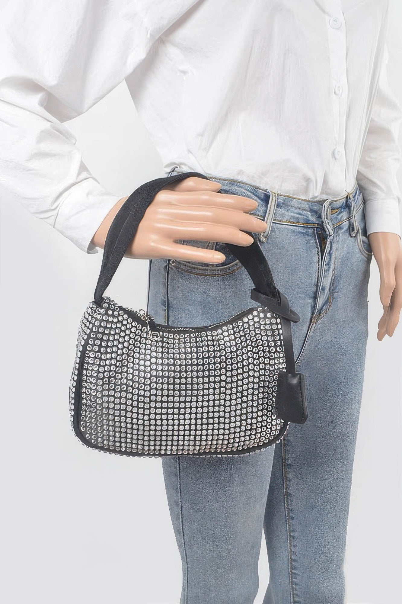 Rhinestone Simple Shoulder Bag