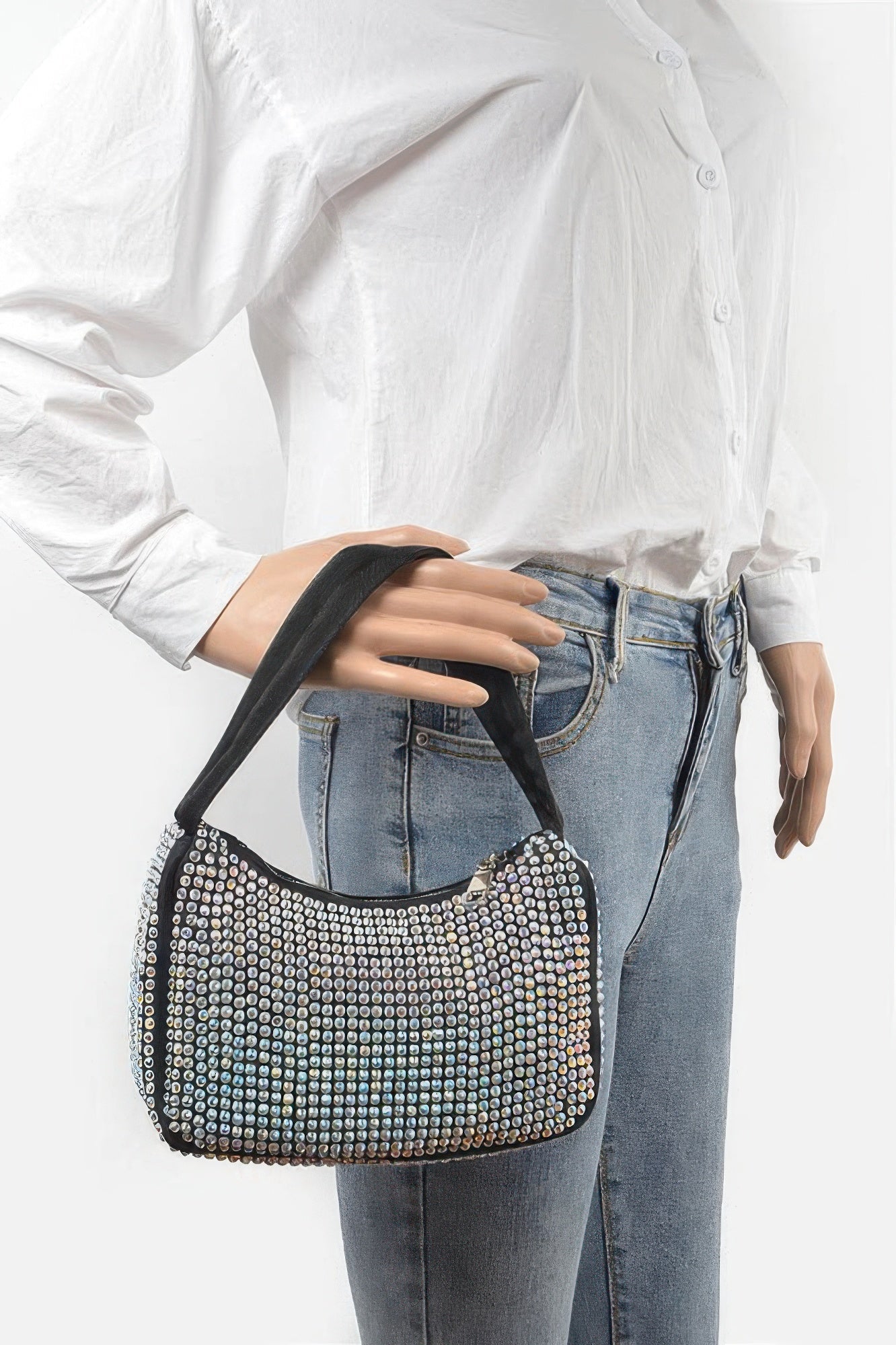 Rhinestone Simple Shoulder Bag