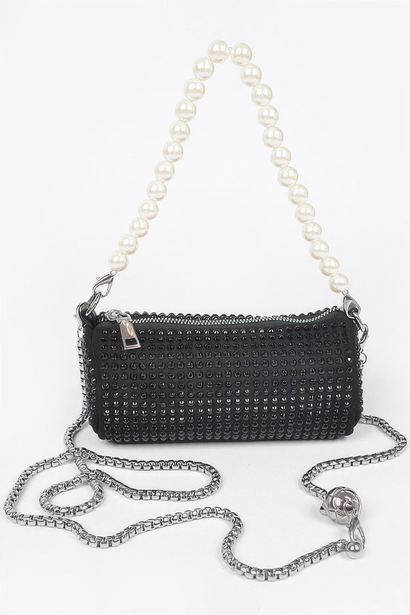 Hotfix Tube Pearl Handle Bag