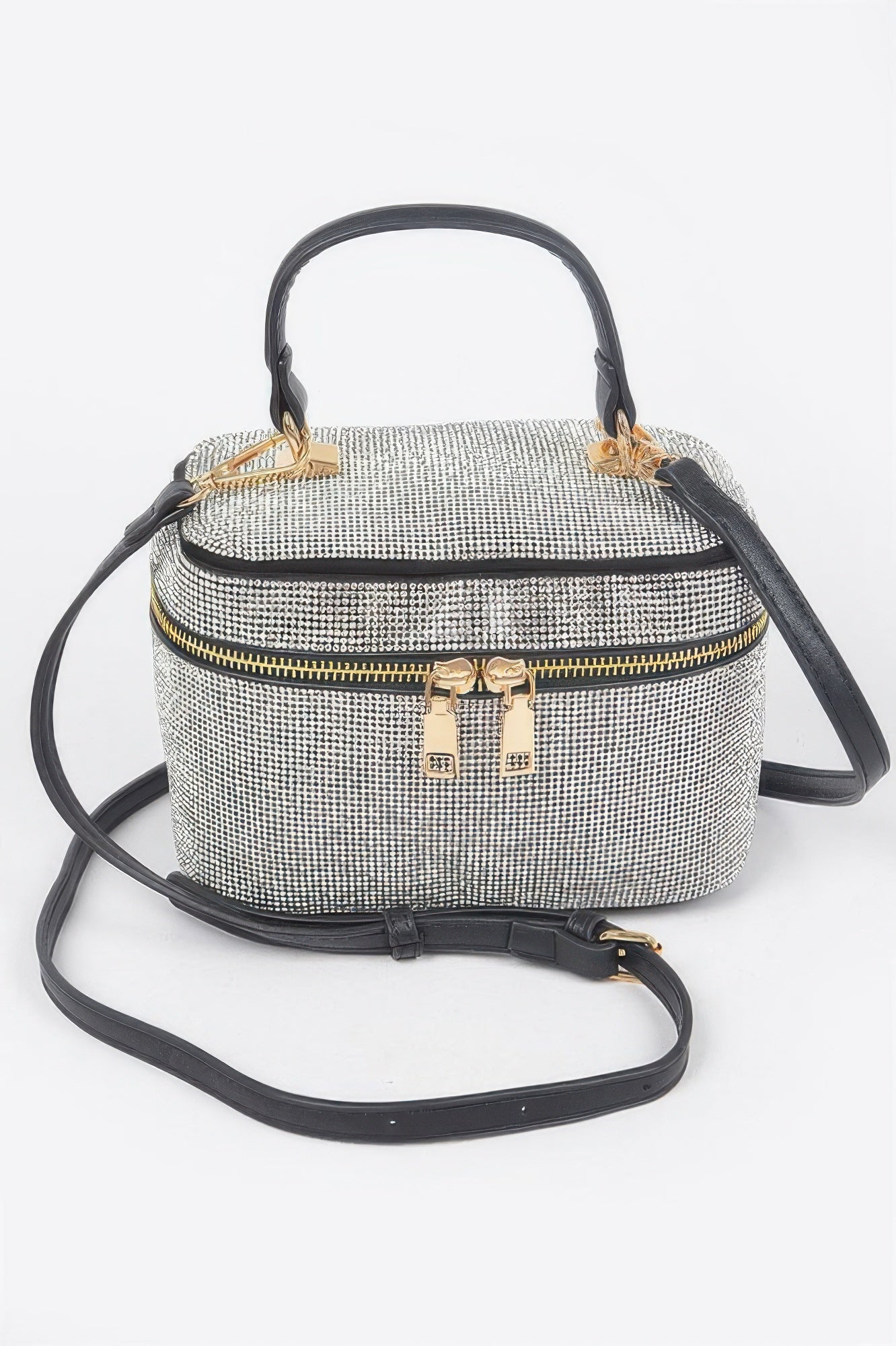 Rhinestone Top Handle Clutch Handbag
