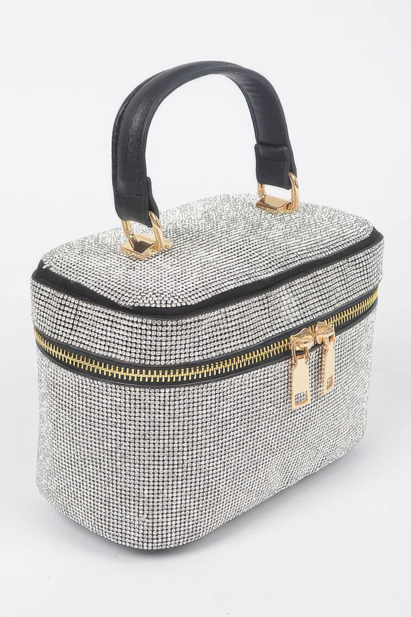 Rhinestone Top Handle Clutch Handbag