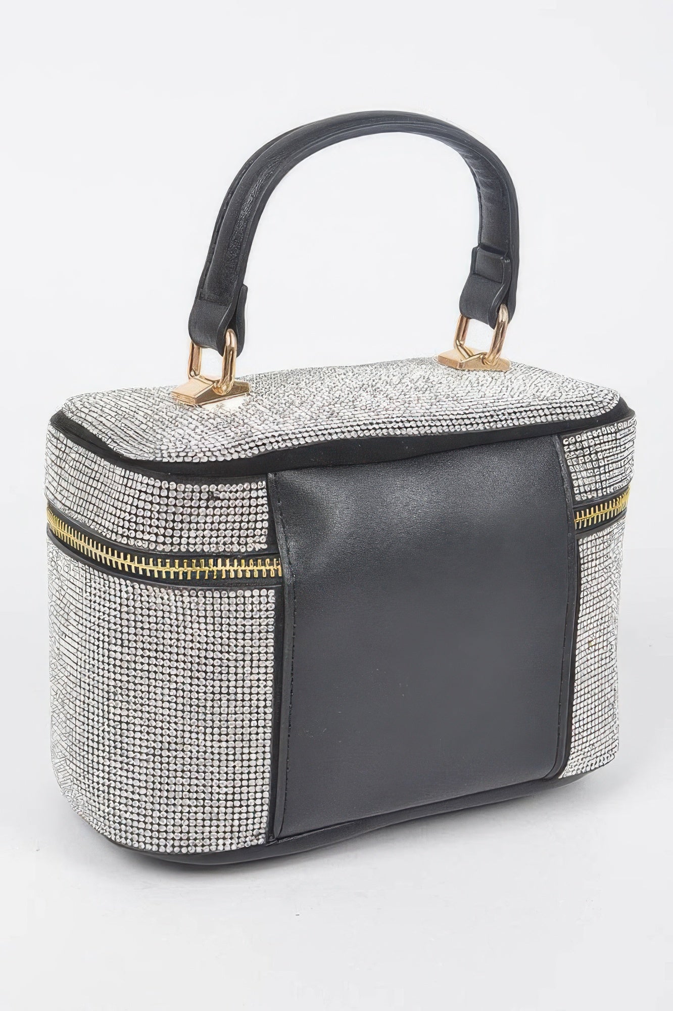 Rhinestone Top Handle Clutch Handbag