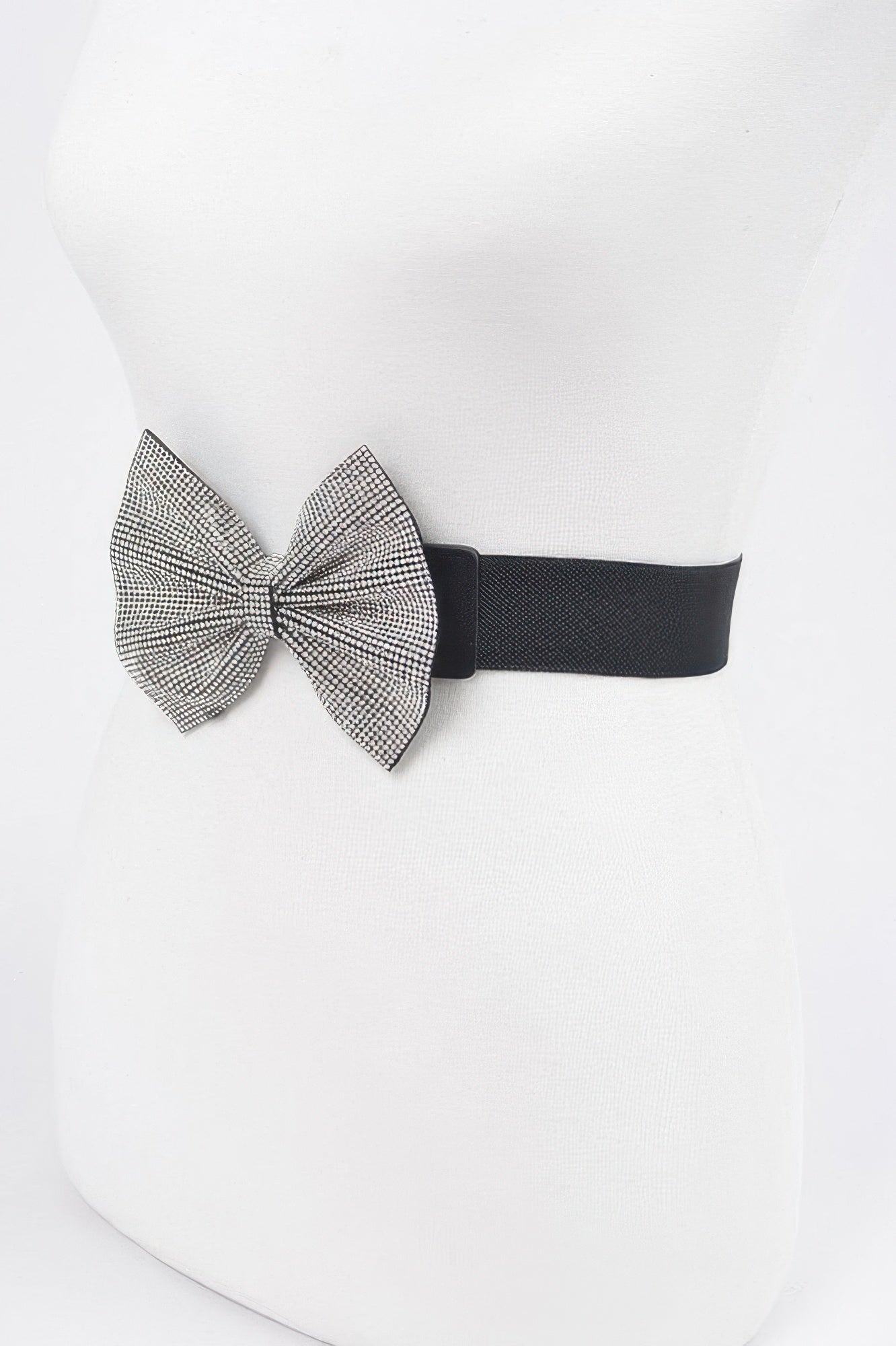 Rhinestone Ribbon Elastic Belt