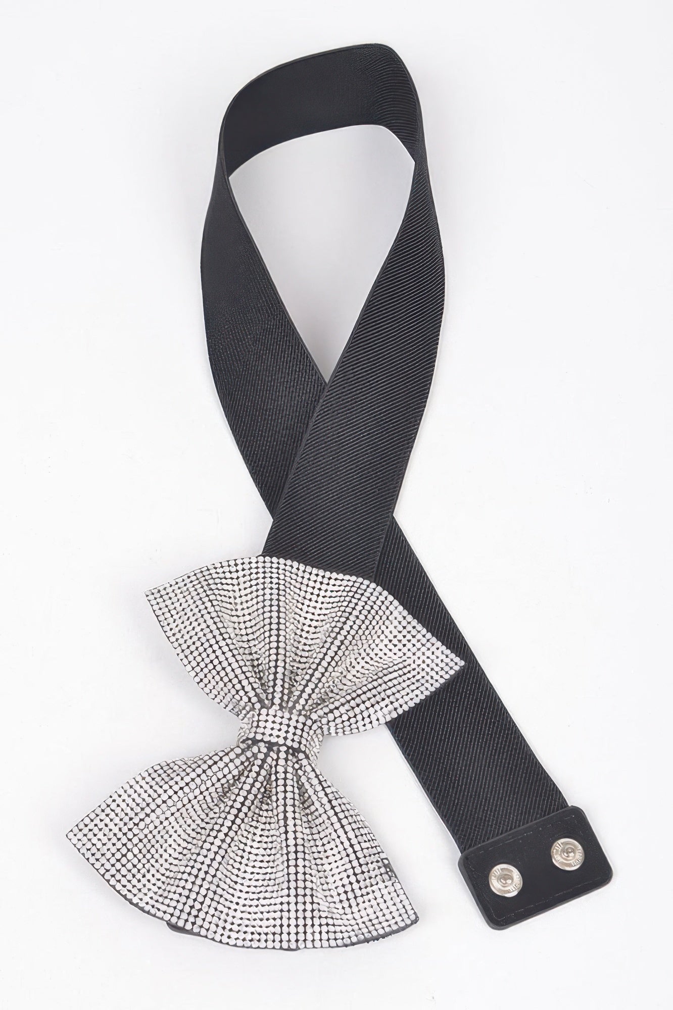 Rhinestone Ribbon Elastic Belt
