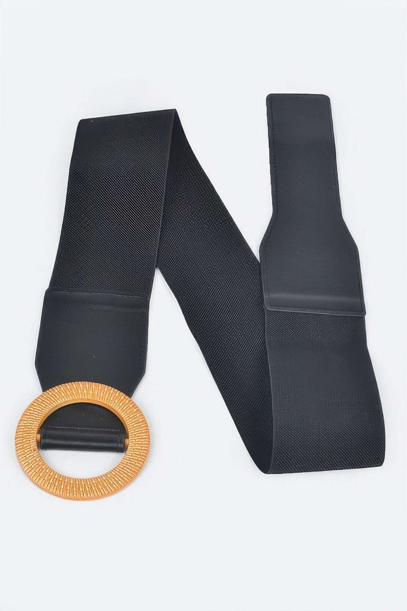 Oversized Round Buckle Plus Size Elastic Belt