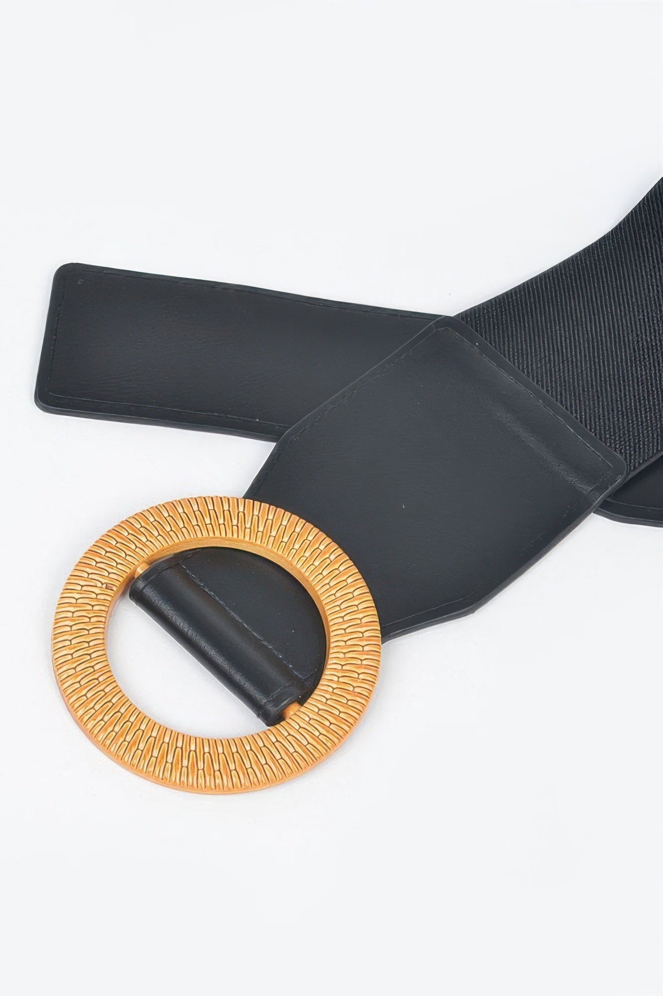 Oversized Round Buckle Plus Size Elastic Belt