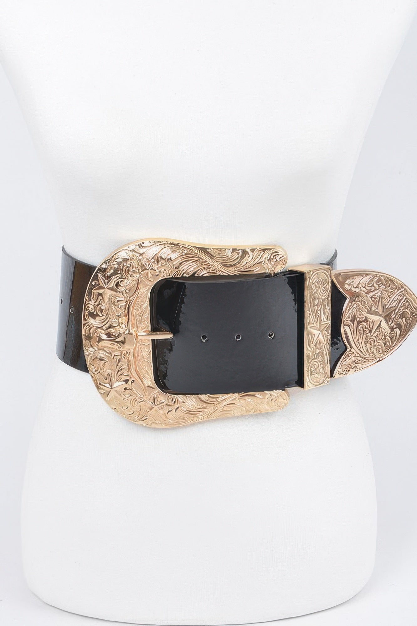 Oversized Multi Metal Waist Enamel Belt