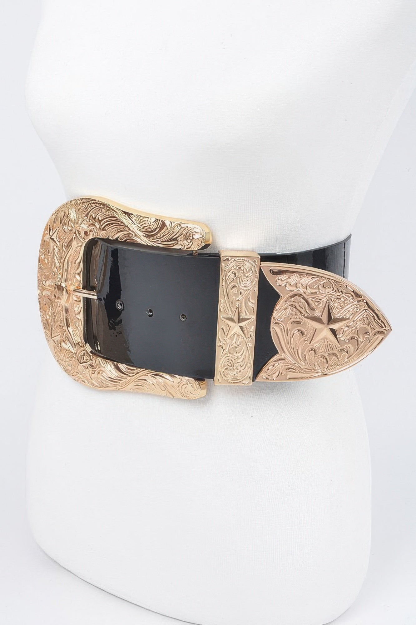 Oversized Multi Metal Waist Enamel Belt