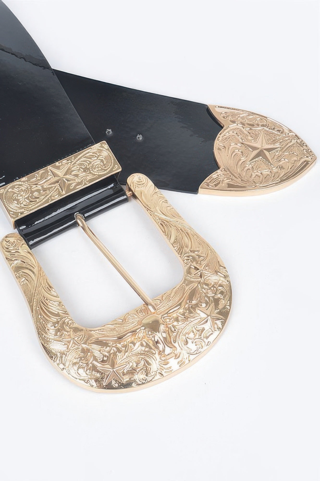 Oversized Multi Metal Waist Enamel Belt