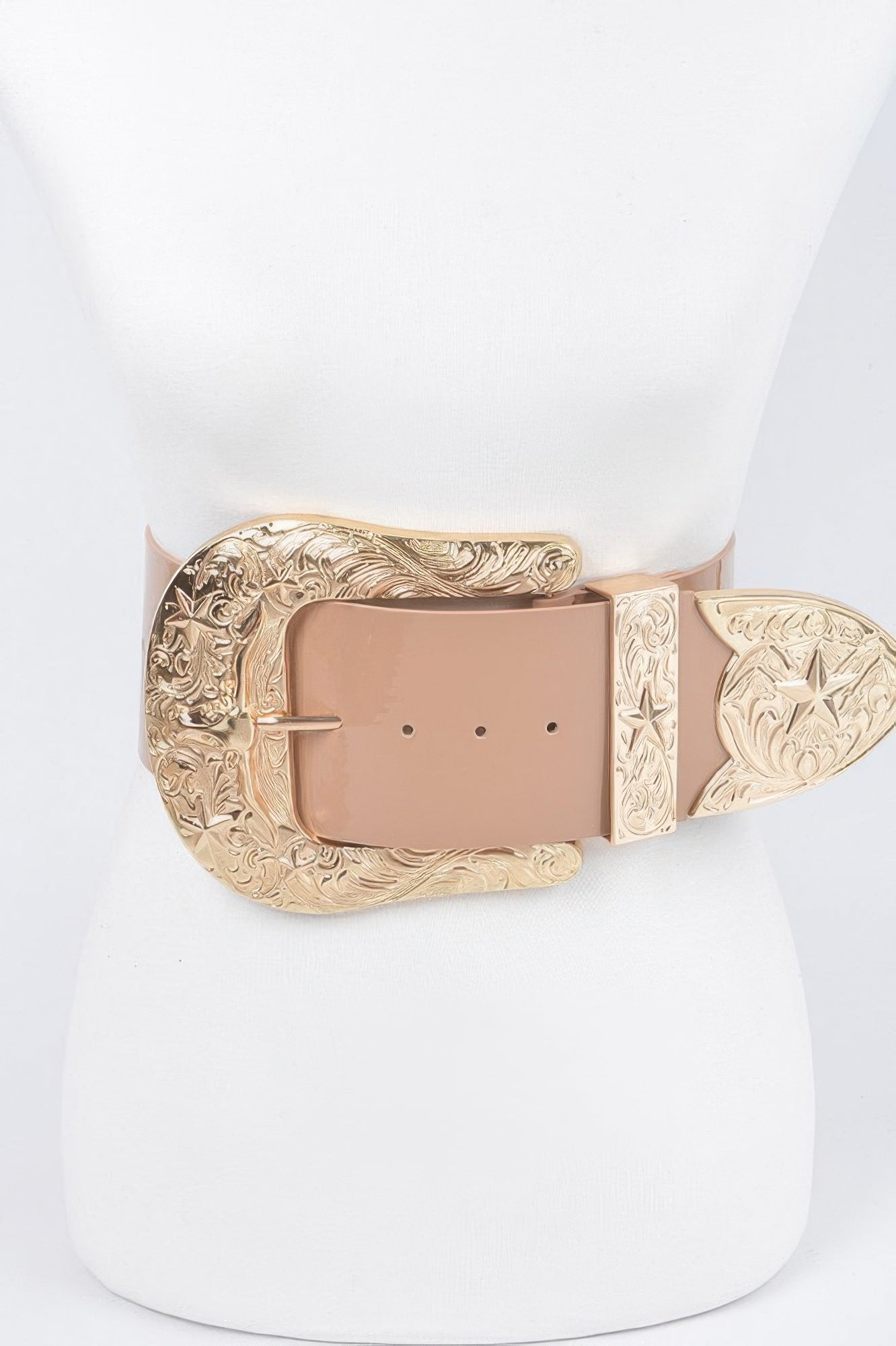 Oversized Multi Metal Waist Enamel Belt