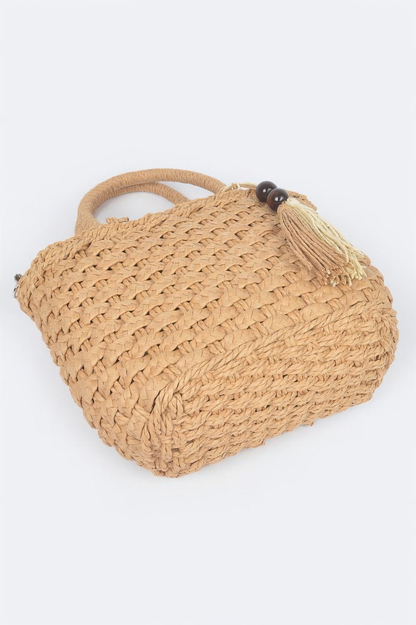 Faux Straw Tote Bag