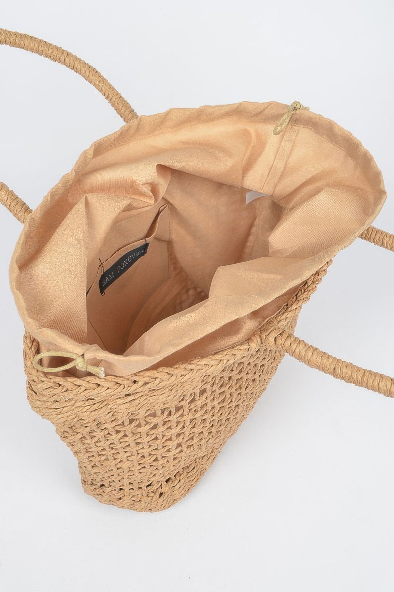 Faux Straw Tote Bag