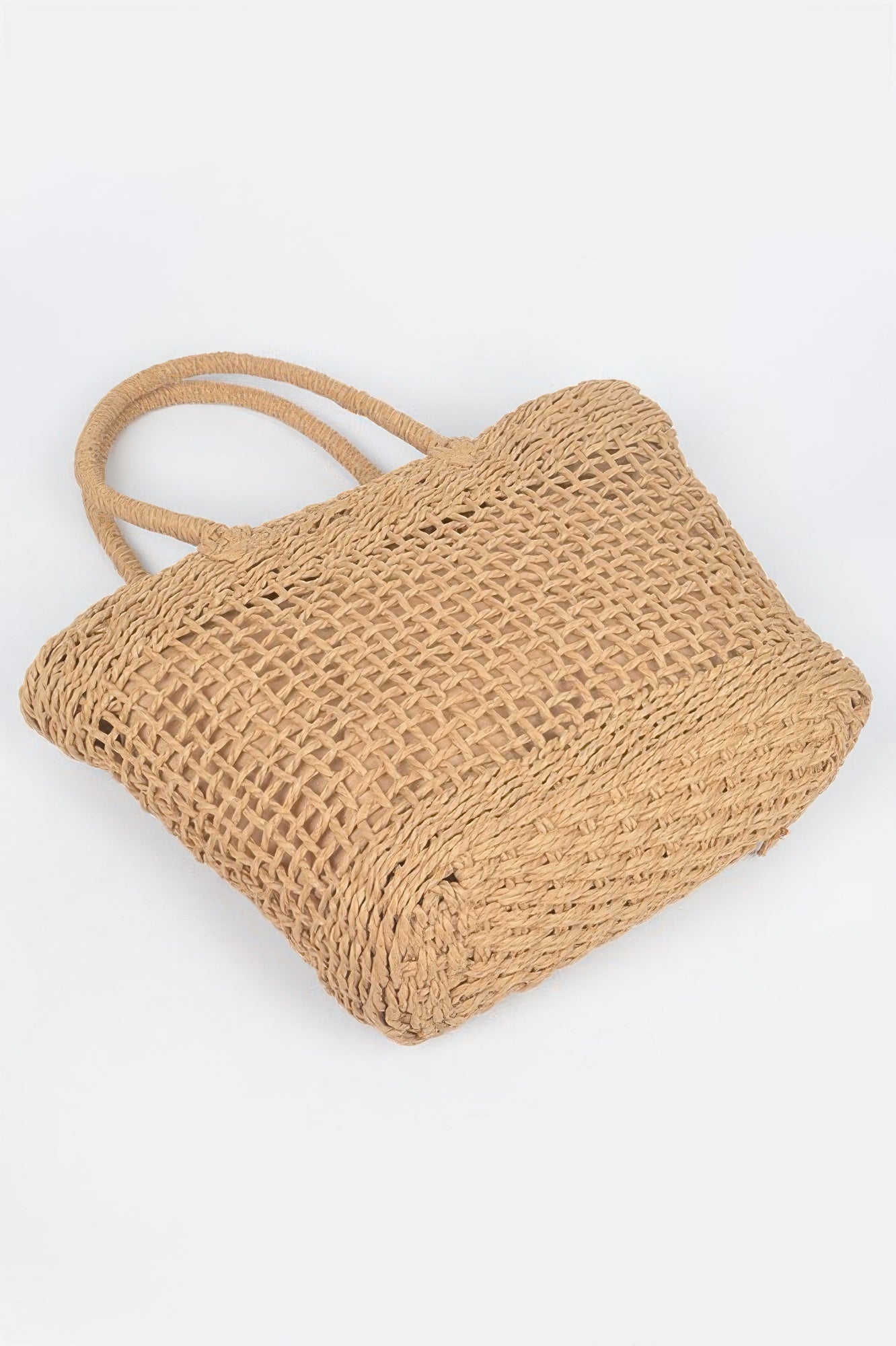 Faux Straw Tote Bag
