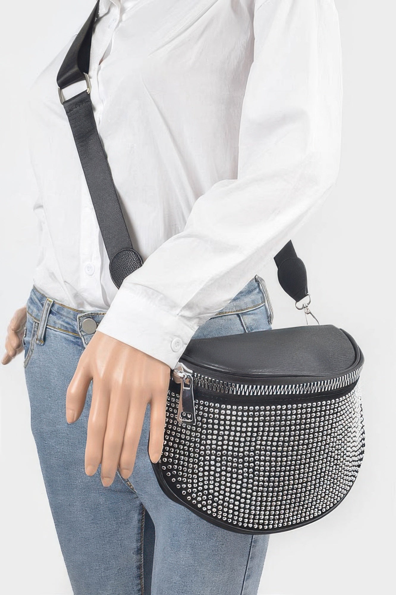 Stone Studded Crossbody Bag