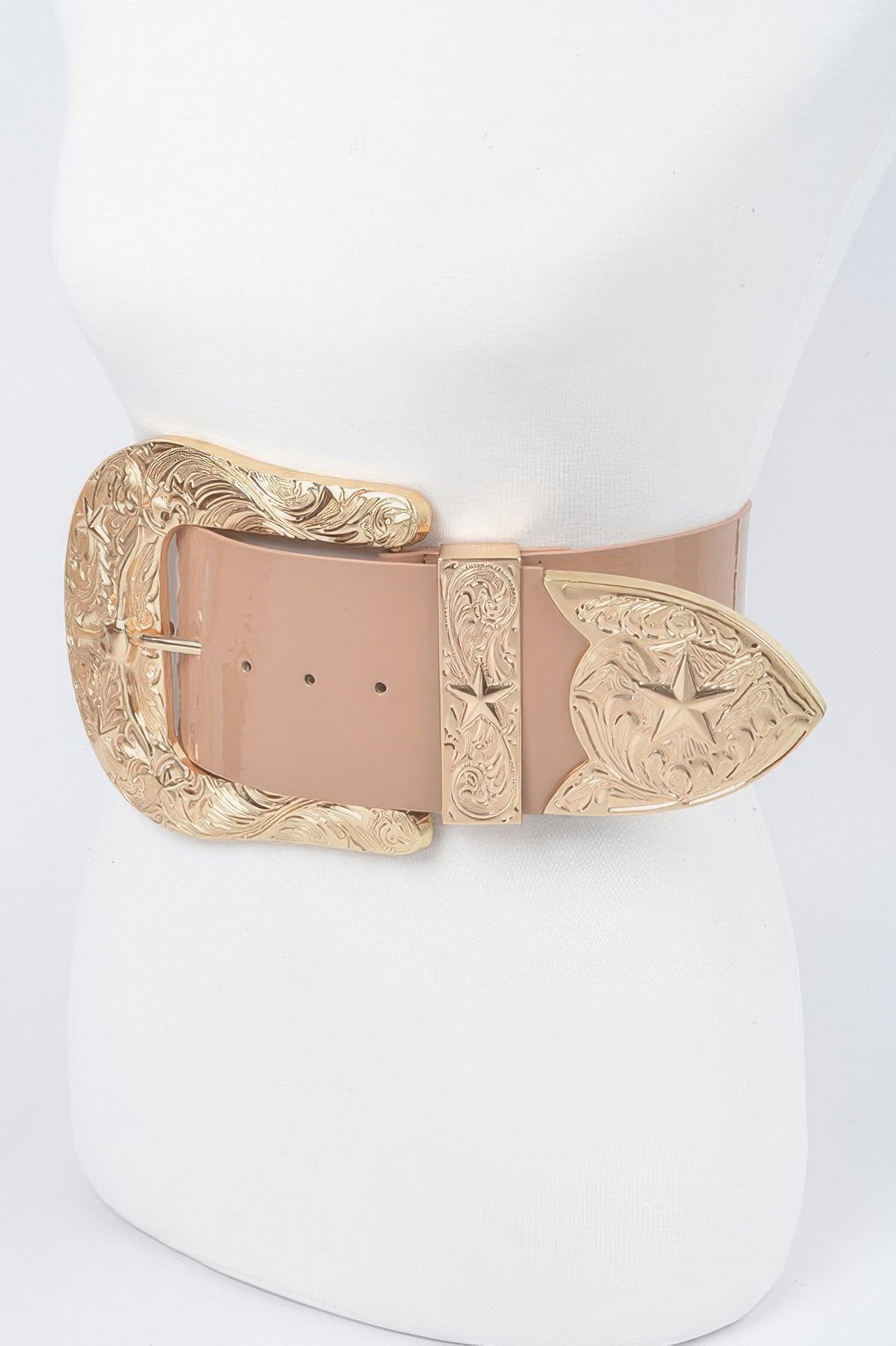 Oversized Multi Metal Plus Size Waist Enamel Belt