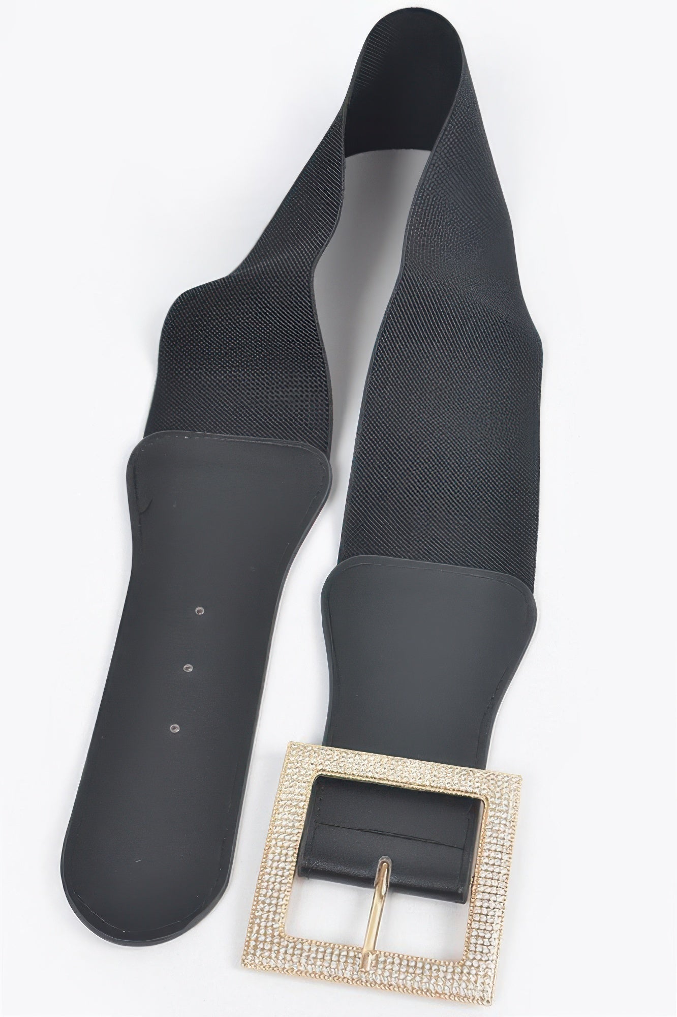Rhinestone Buckle Elastic Belt