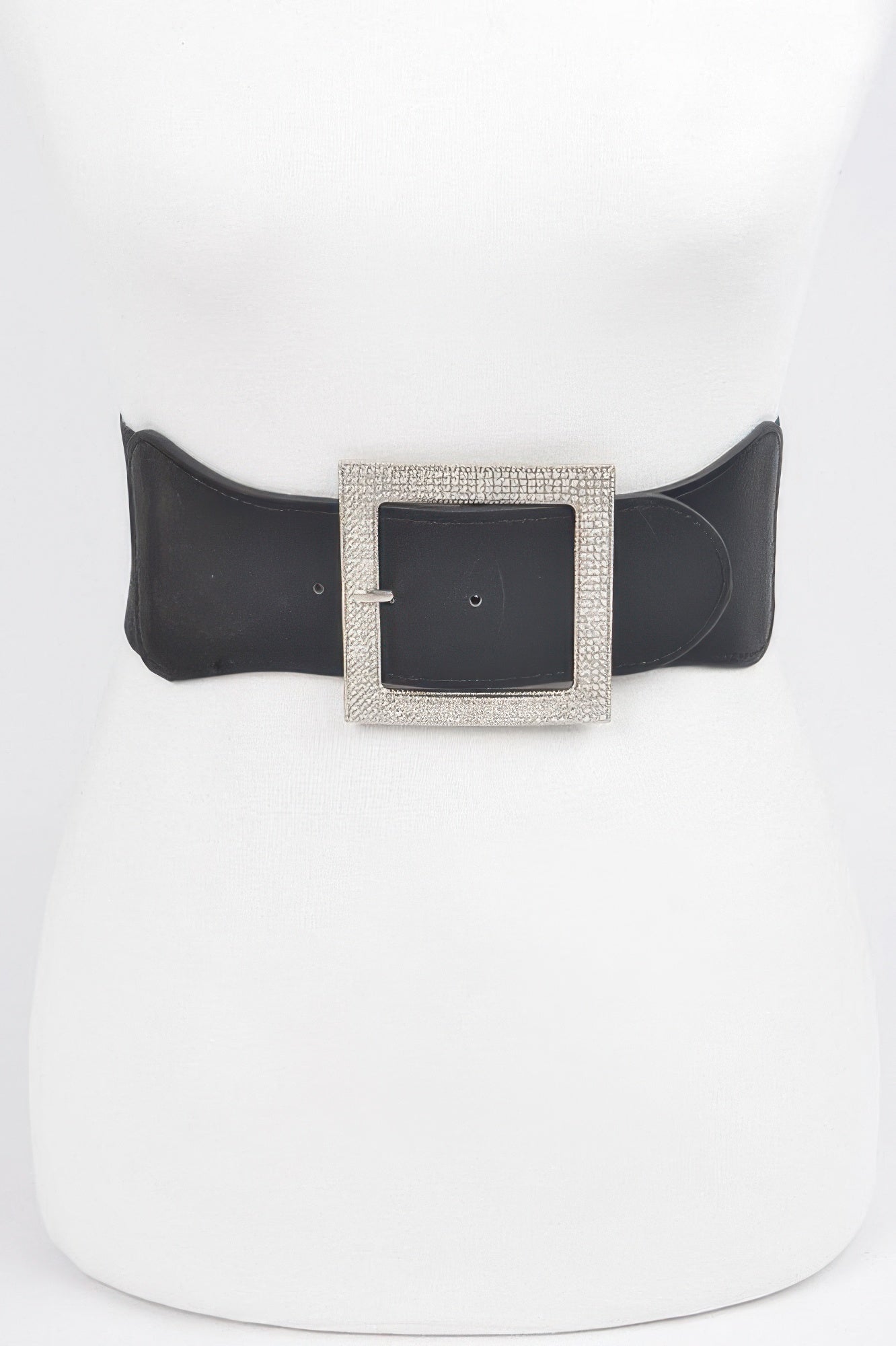 Rhinestone Buckle Elastic Belt