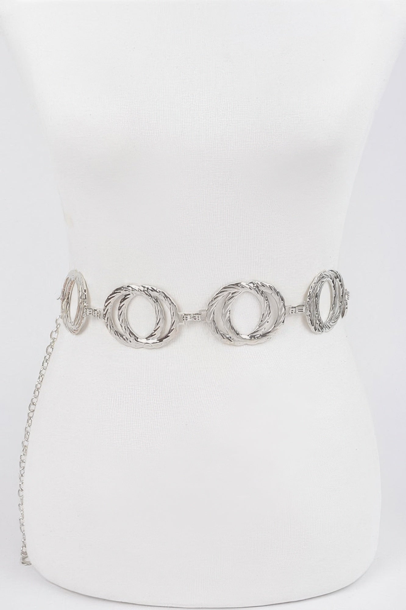 Melted Double Rings Chain Belt