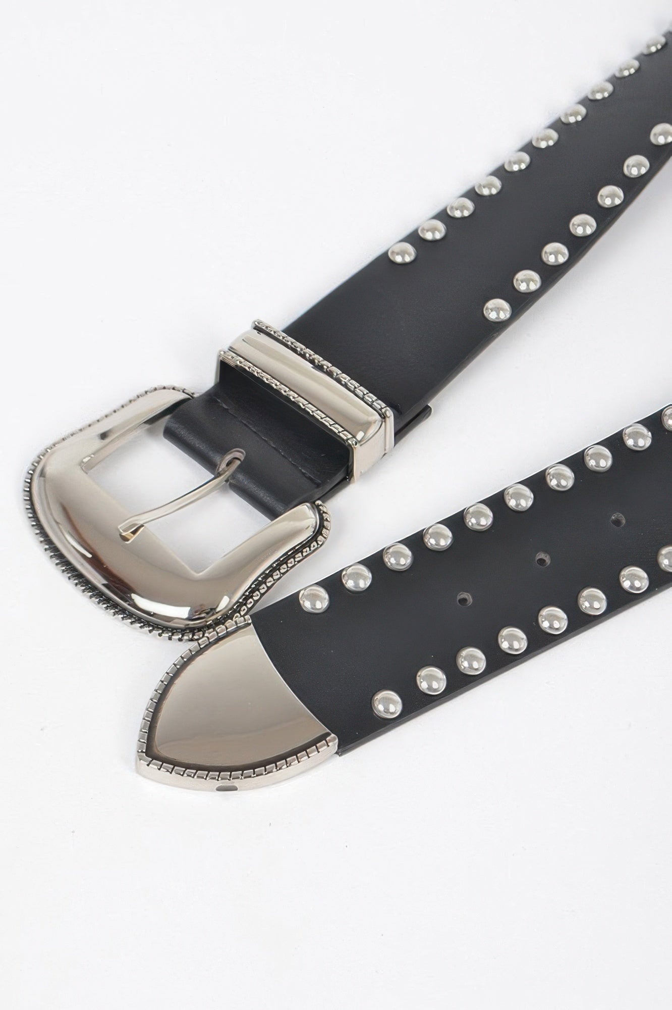 Studded Double Buckle Belt