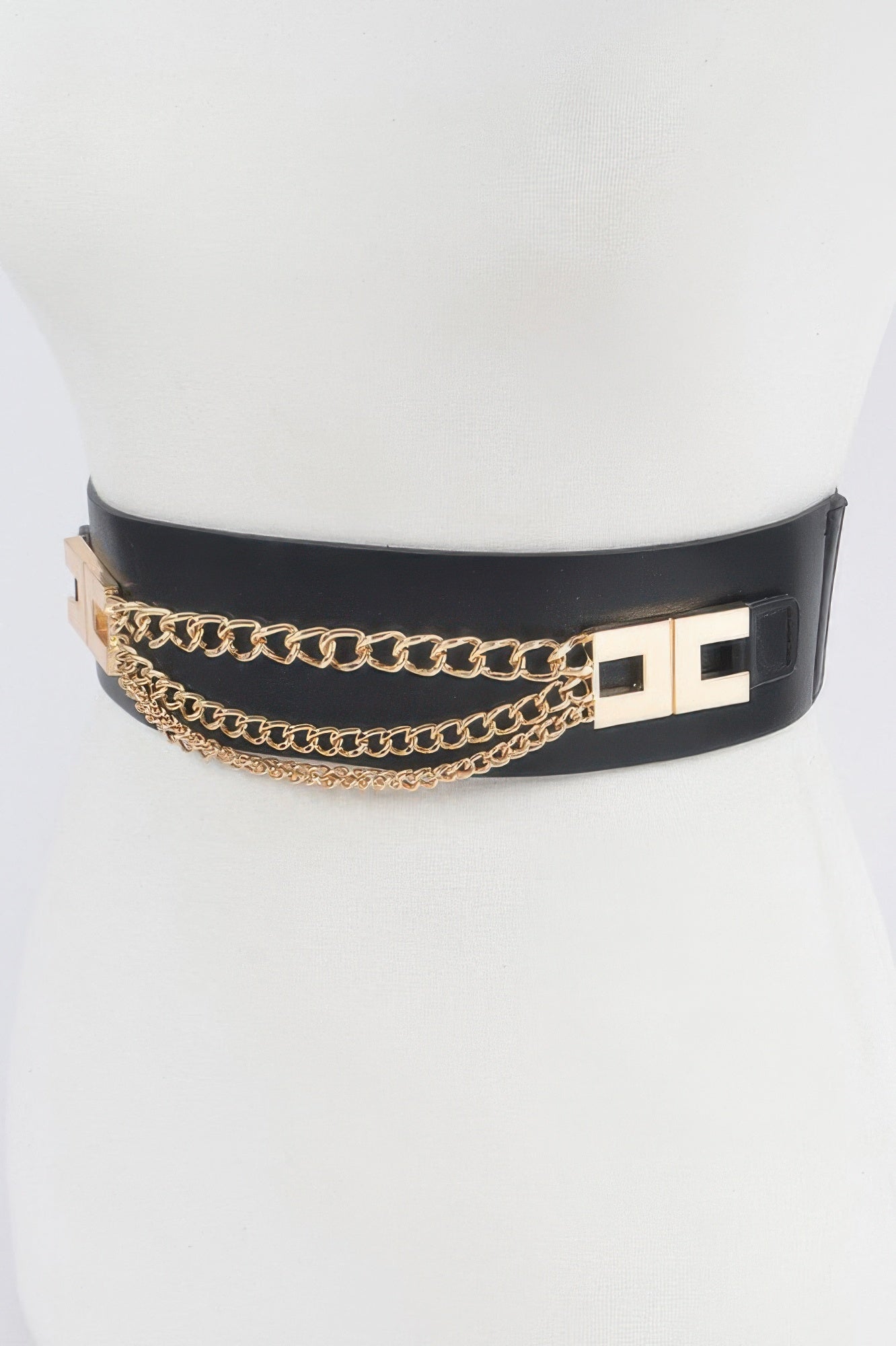Multi Layered Chain Plus Size Elastic Belt