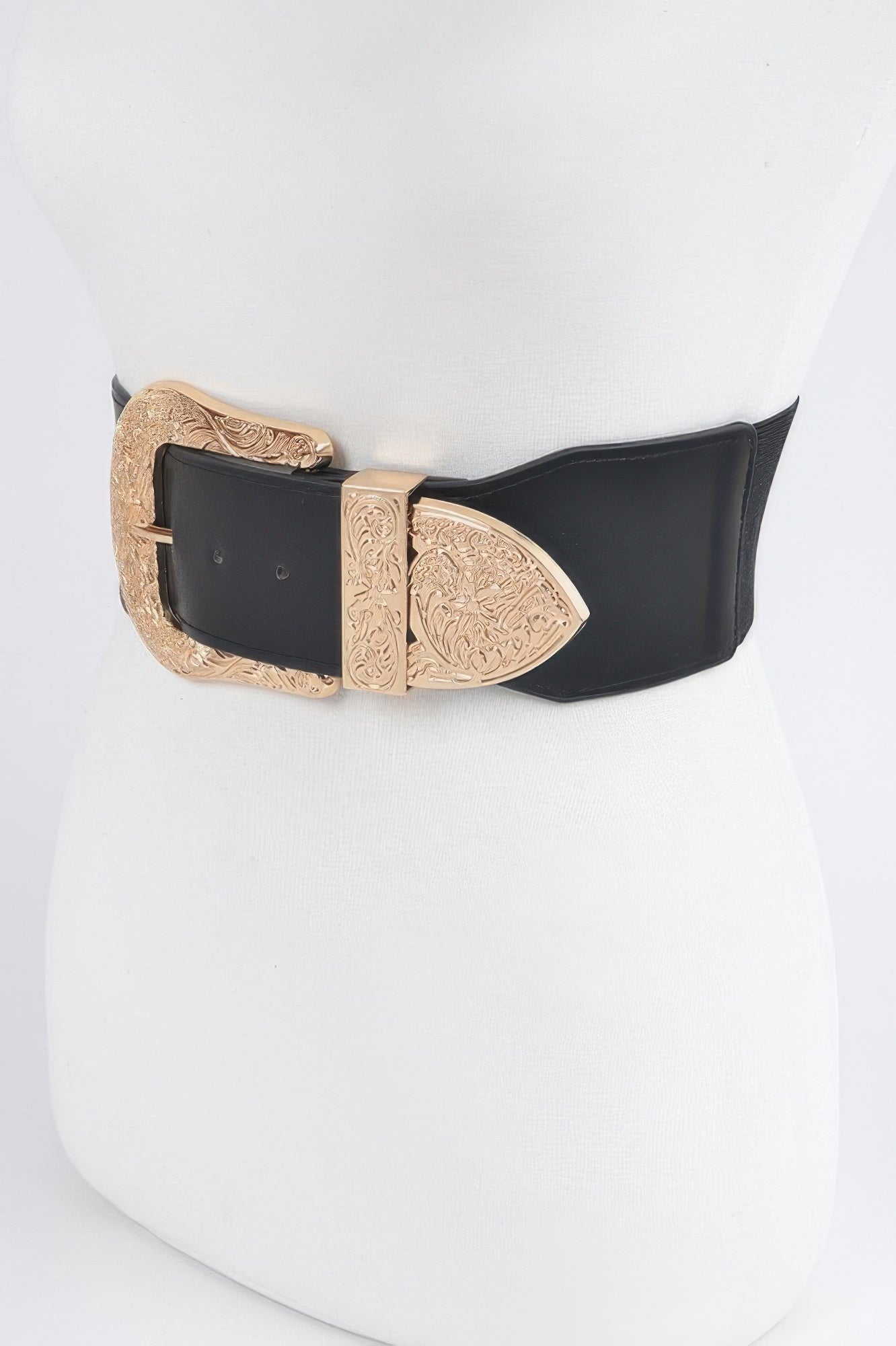 Wide Multi Metal Plus Size Elastic Belt