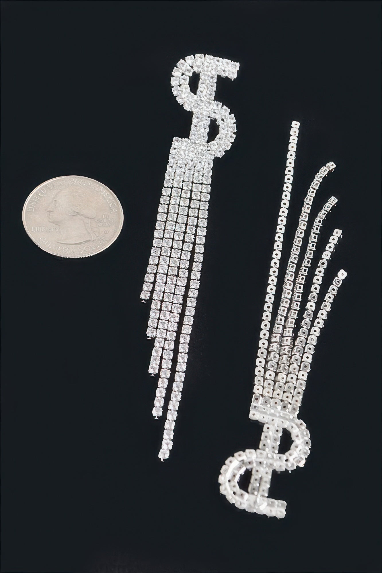 Rhinestone Tassel Earring