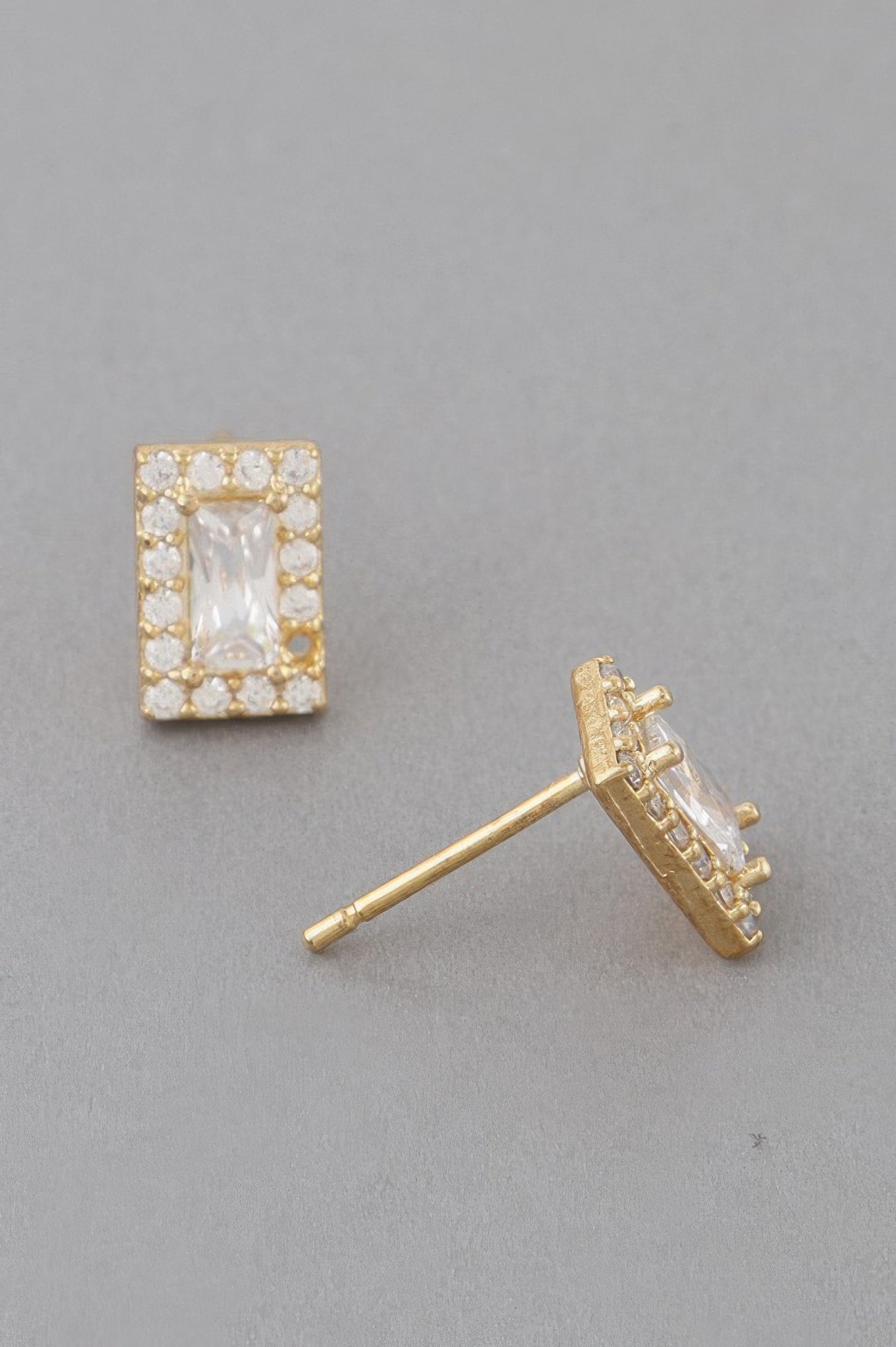 Rhinestone Square Stud Earrings