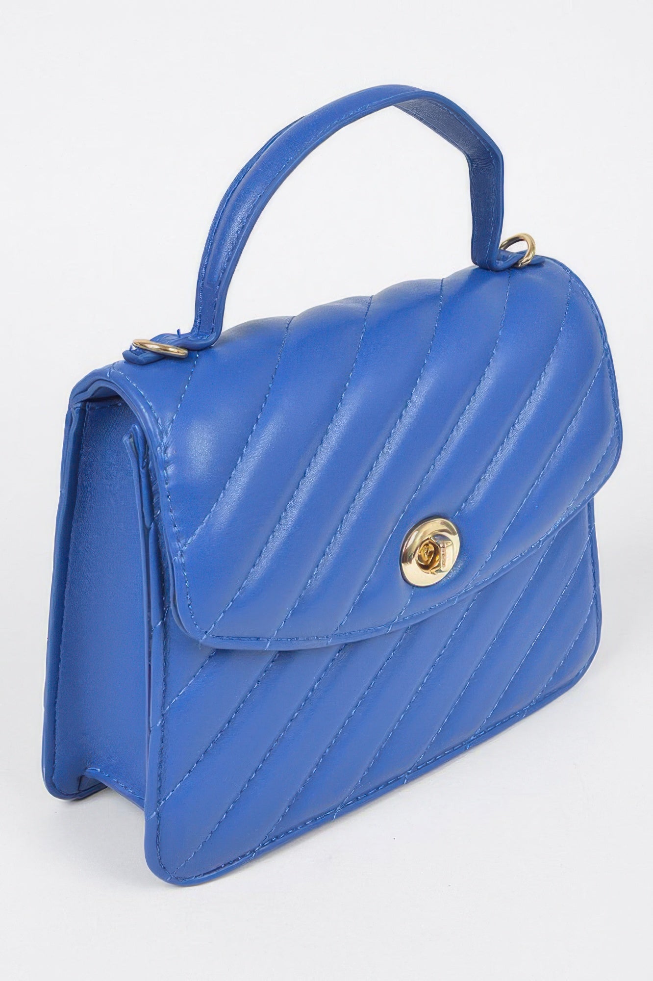 Quilted Top Handle Flap Bag