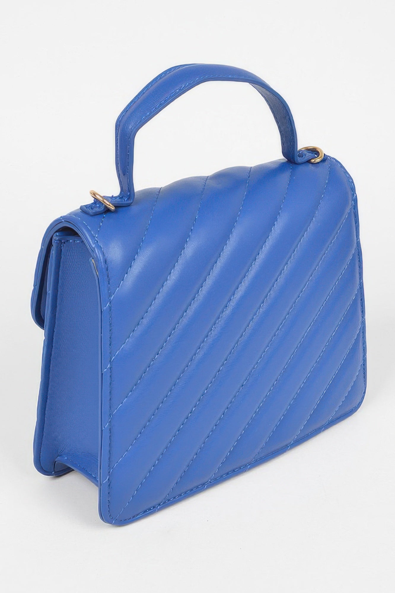 Quilted Top Handle Flap Bag