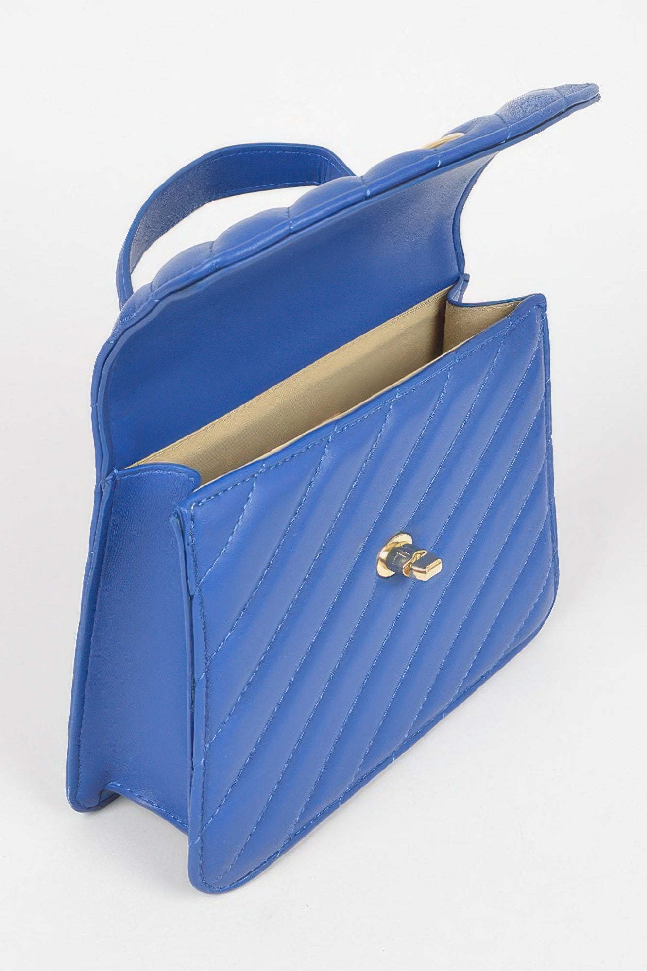 Quilted Top Handle Flap Bag