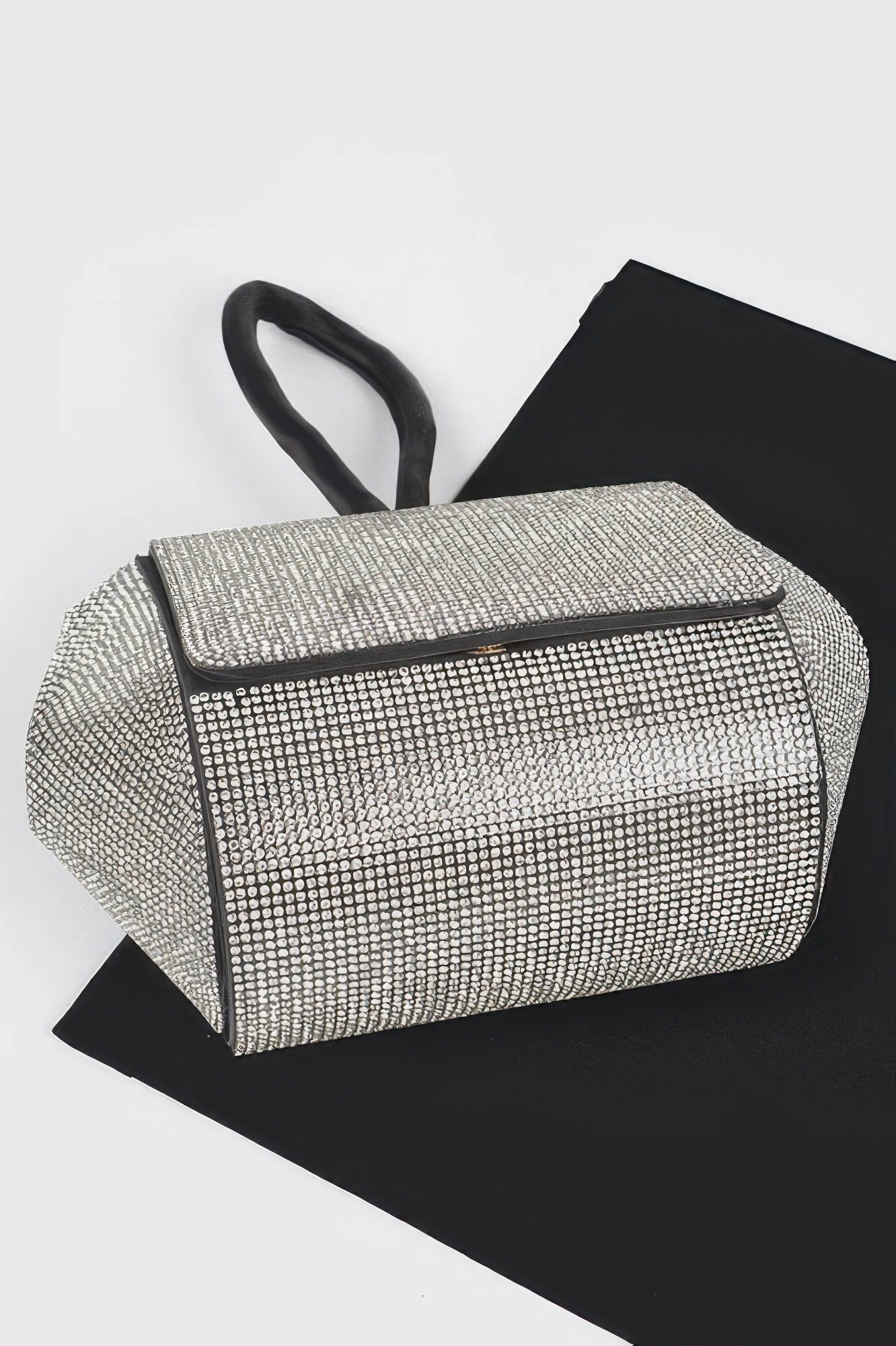 Rhinestone Wrist Band Flap Clutch