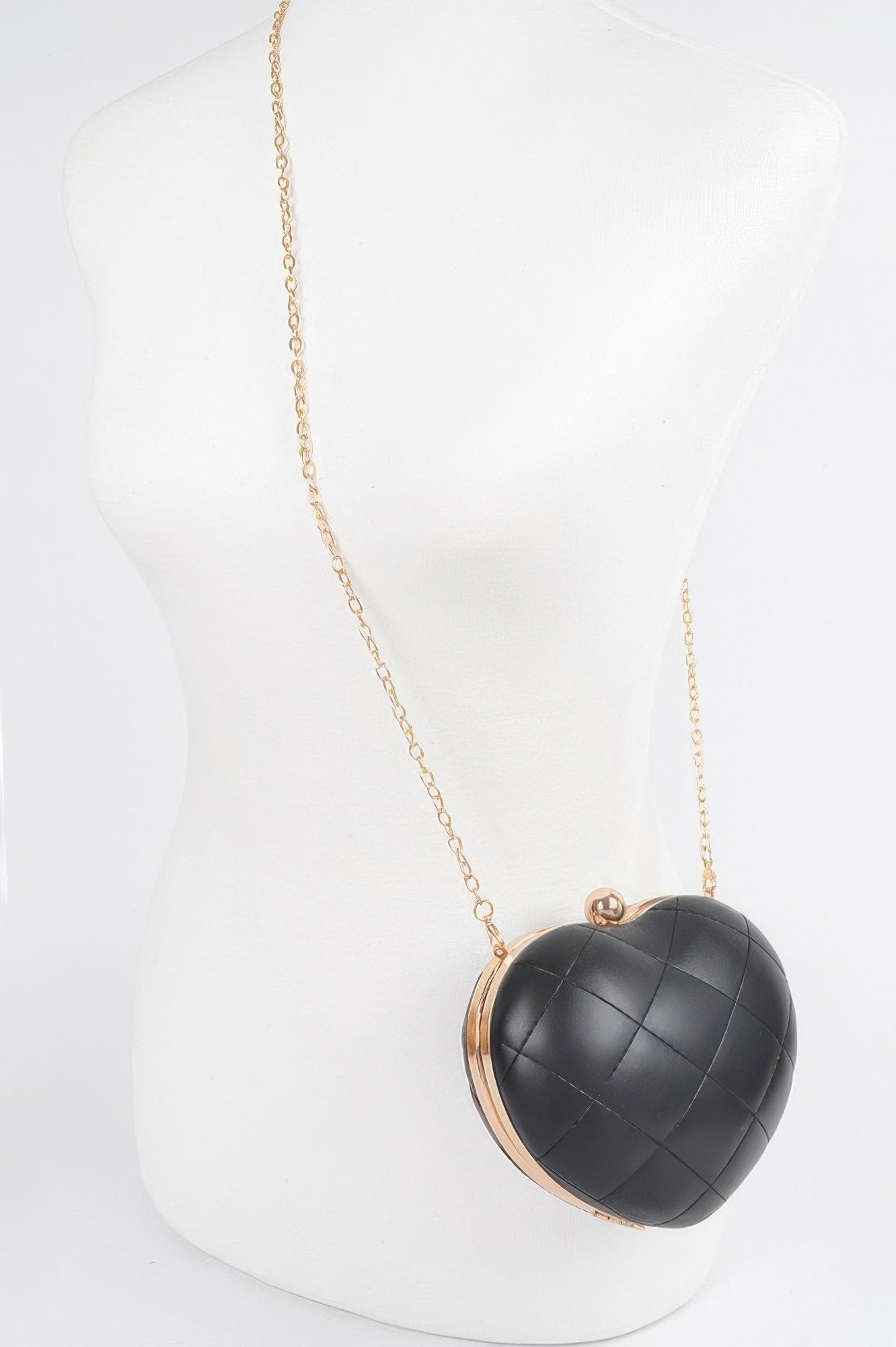 Quilted Heart Crossbody Bag
