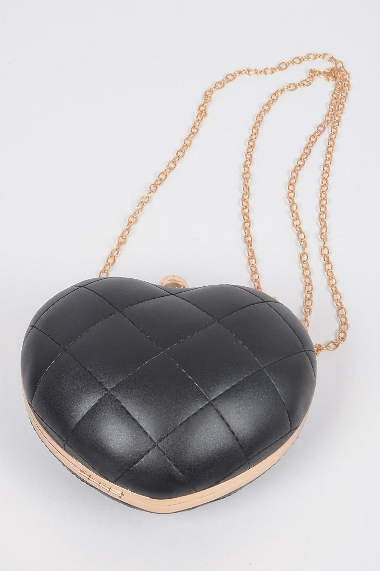 Quilted Heart Crossbody Bag