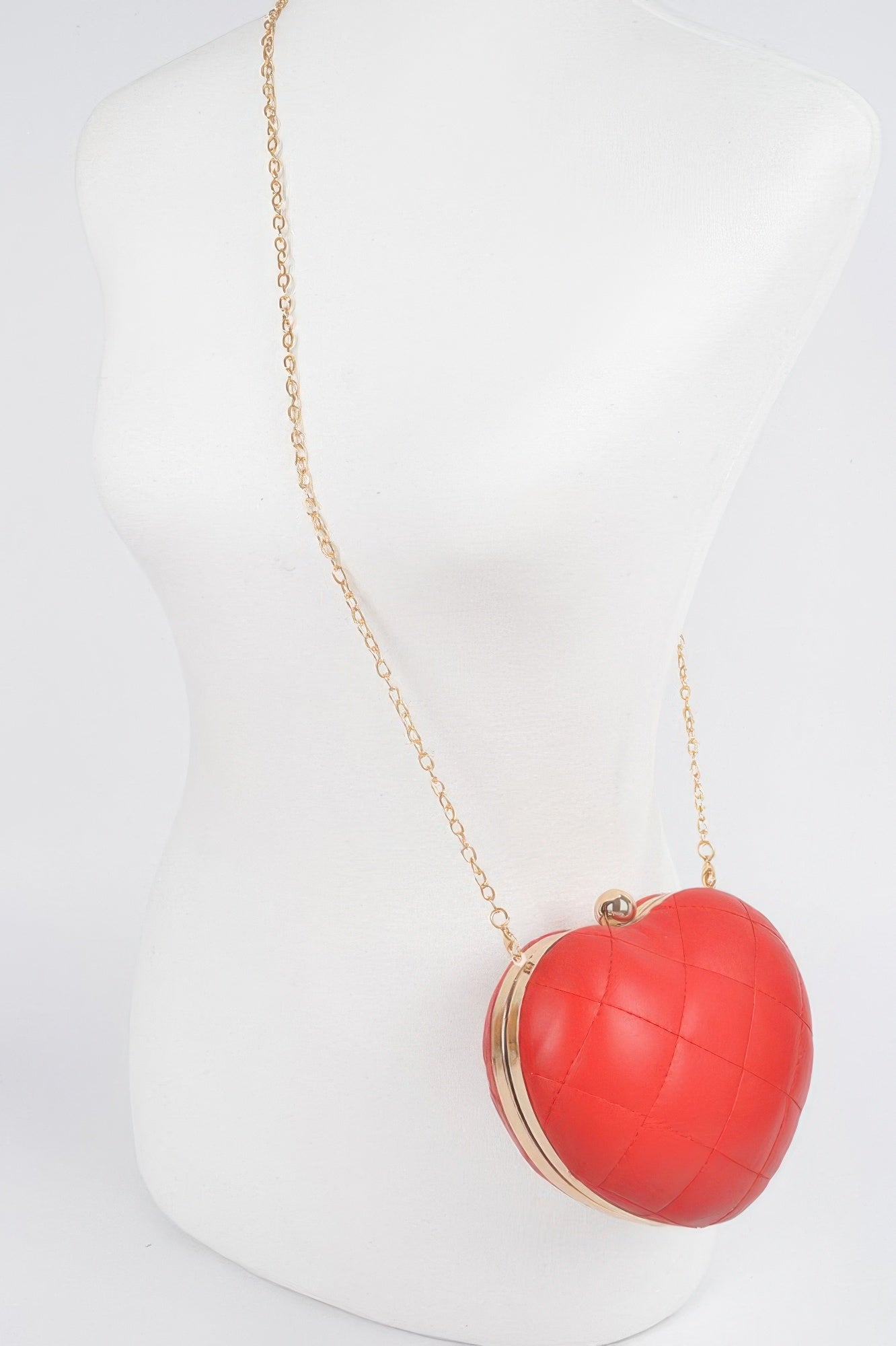 Quilted Heart Crossbody Bag