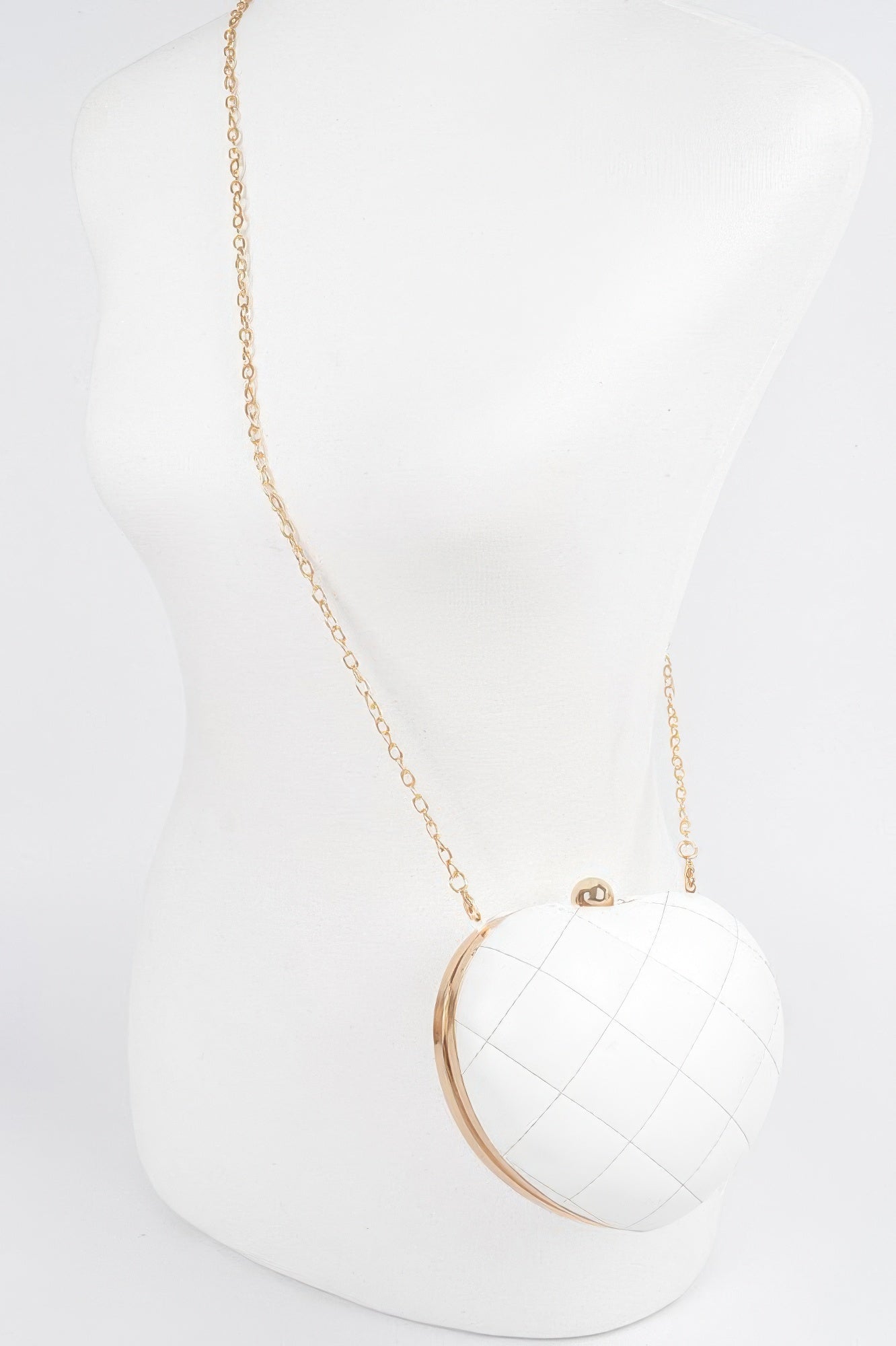 Quilted Heart Crossbody Bag