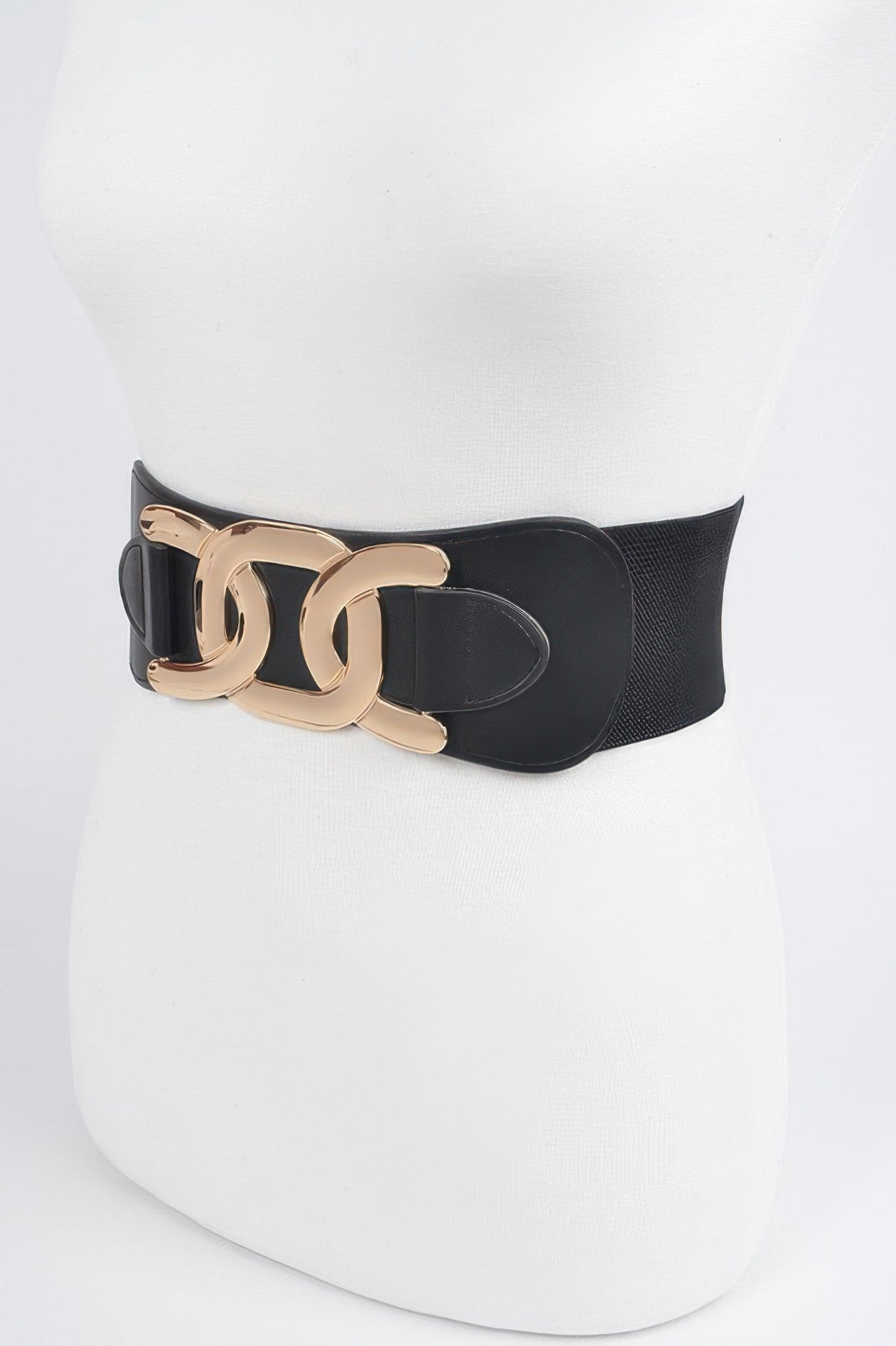 Metal Buckle Plus Size Elastic Belt