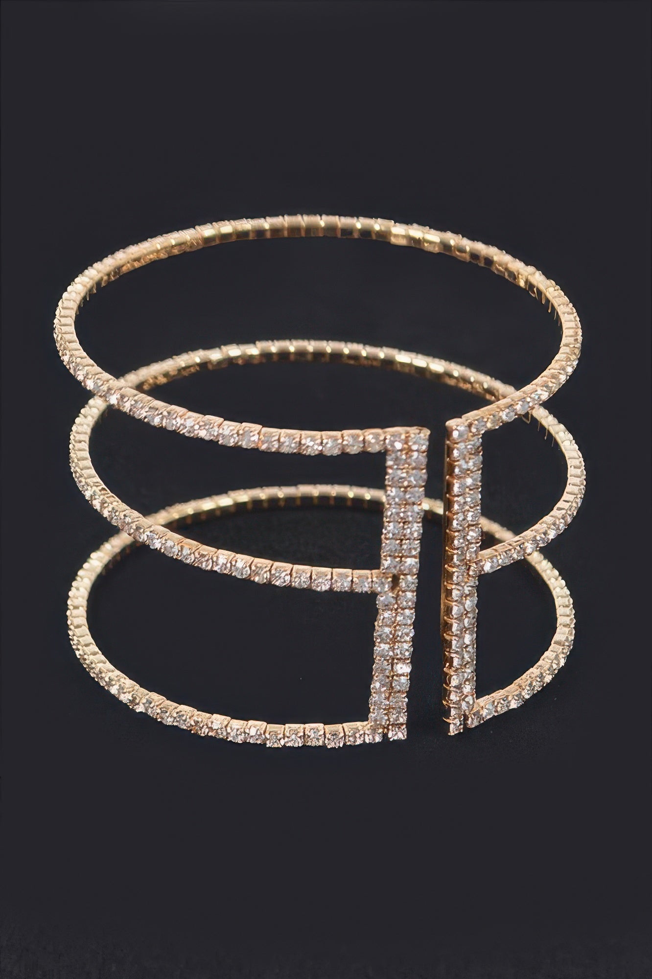 Start A Trend Sparkly Rhinestone Open Bracelet