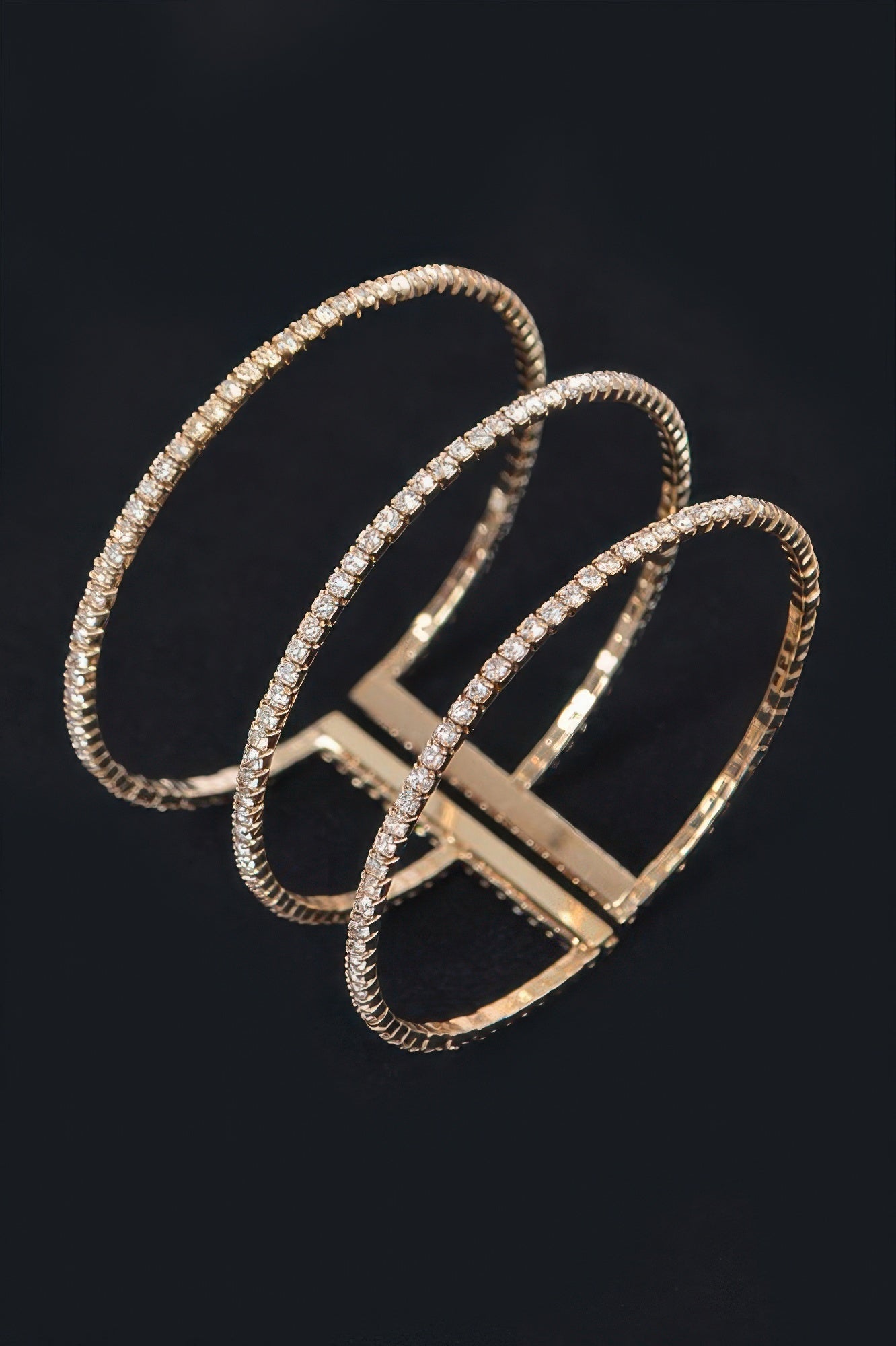 Start A Trend Sparkly Rhinestone Open Bracelet