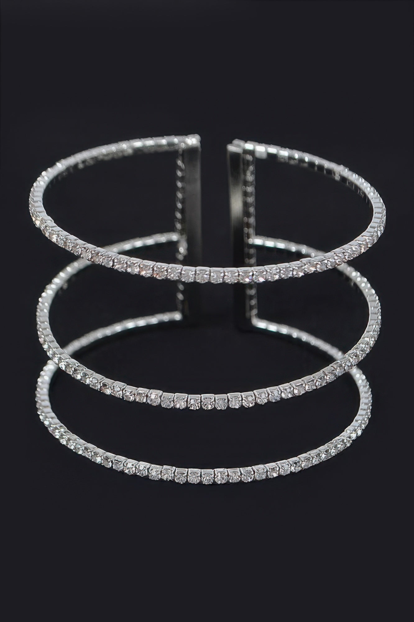 Start A Trend Sparkly Rhinestone Open Bracelet