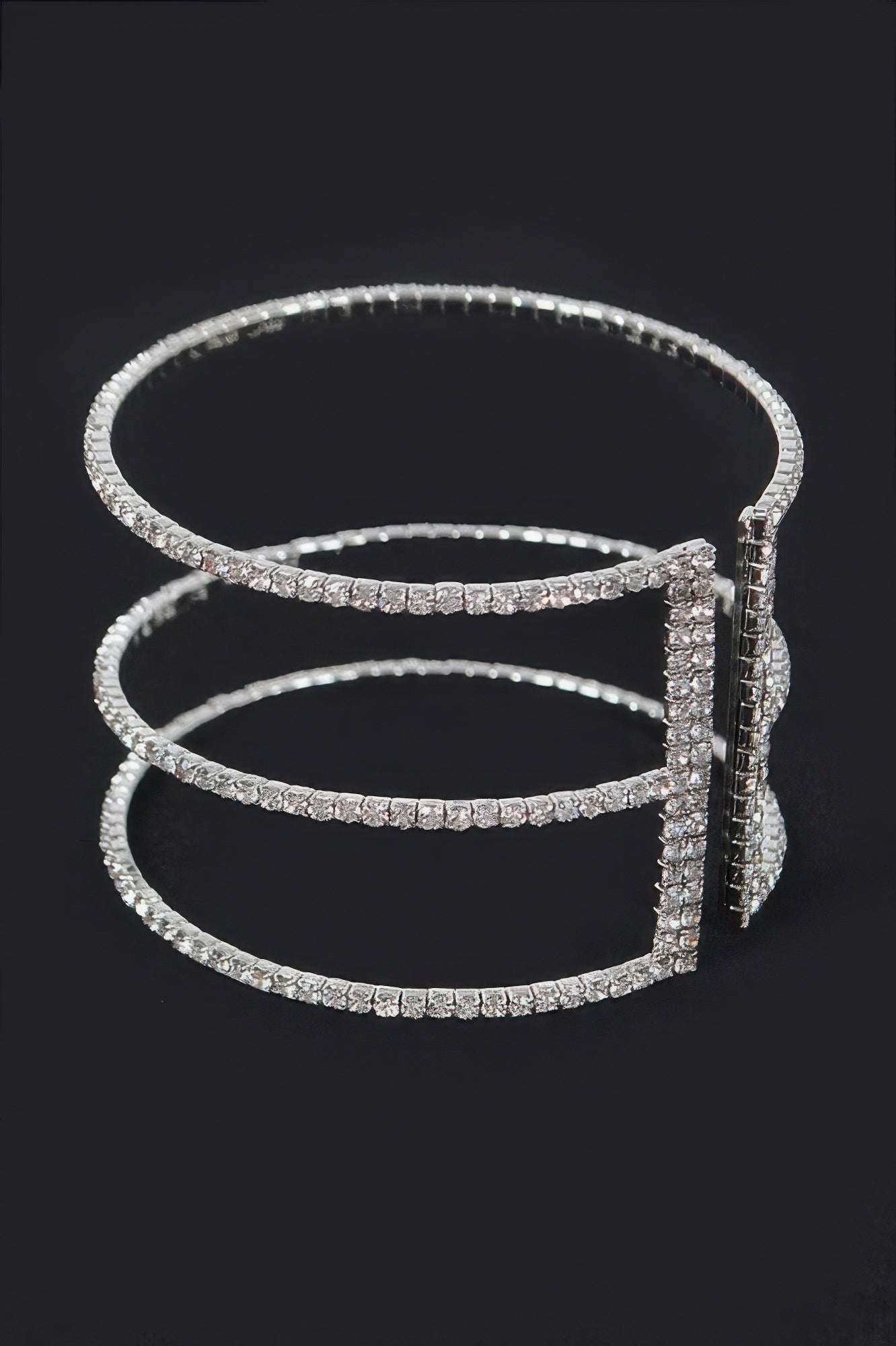 Start A Trend Sparkly Rhinestone Open Bracelet
